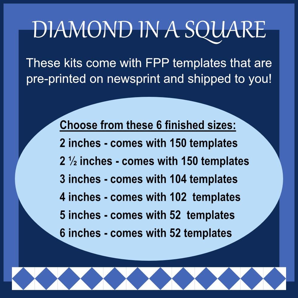 Diamond in a Square Blocks: Pre-Printed FPP Templates