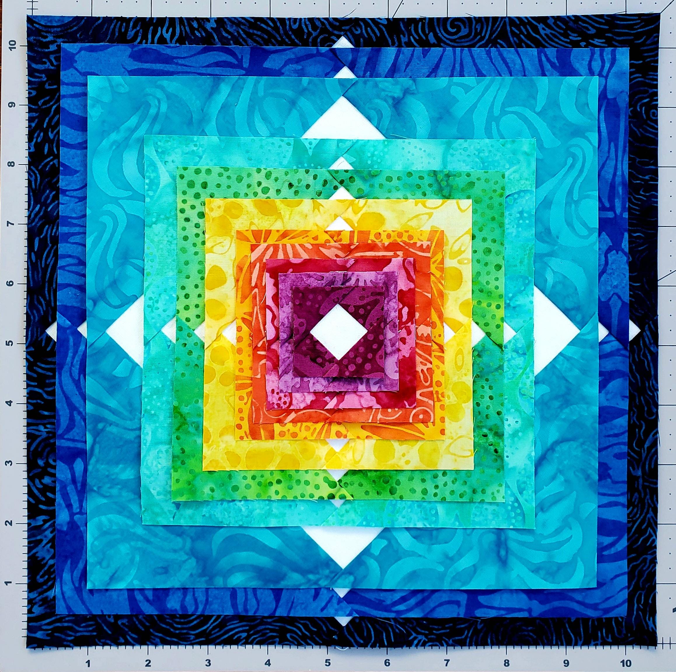 Diamond in a Square Blocks: PDF FPP Templates