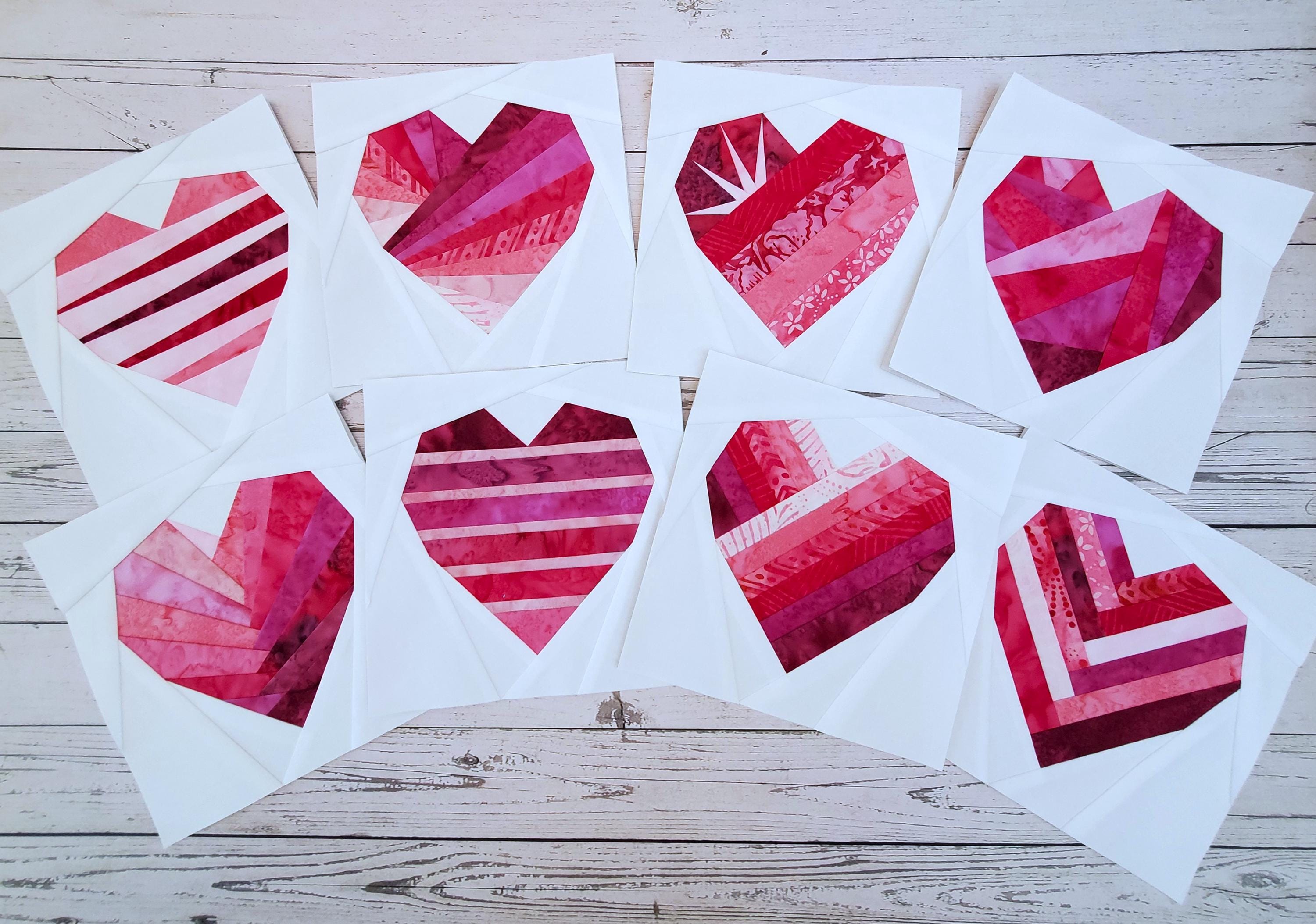 Heart Blocks - 8 Designs: PDF FPP Templates