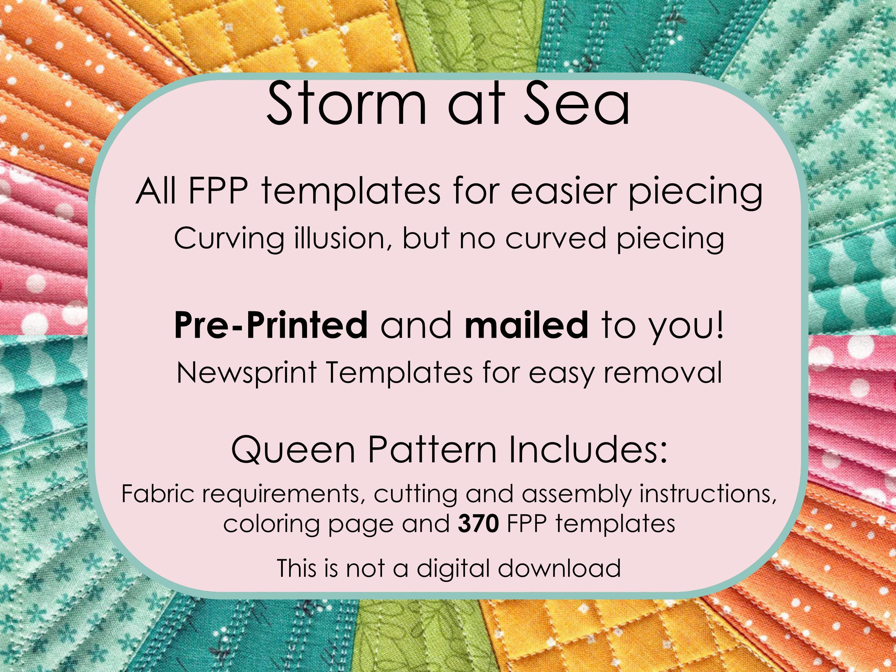 Storm at Sea: Pre-Printed Quilt Pattern and FPP Templates