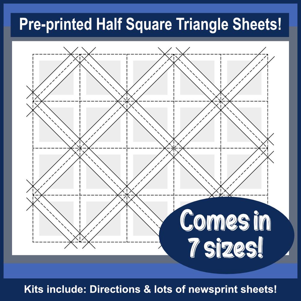 Half Square Triangles (HSTs) on a Sheet: Pre-Printed Templates