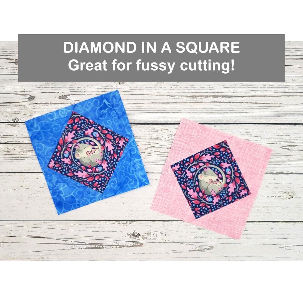 Diamond in a Square Blocks: PDF FPP Templates