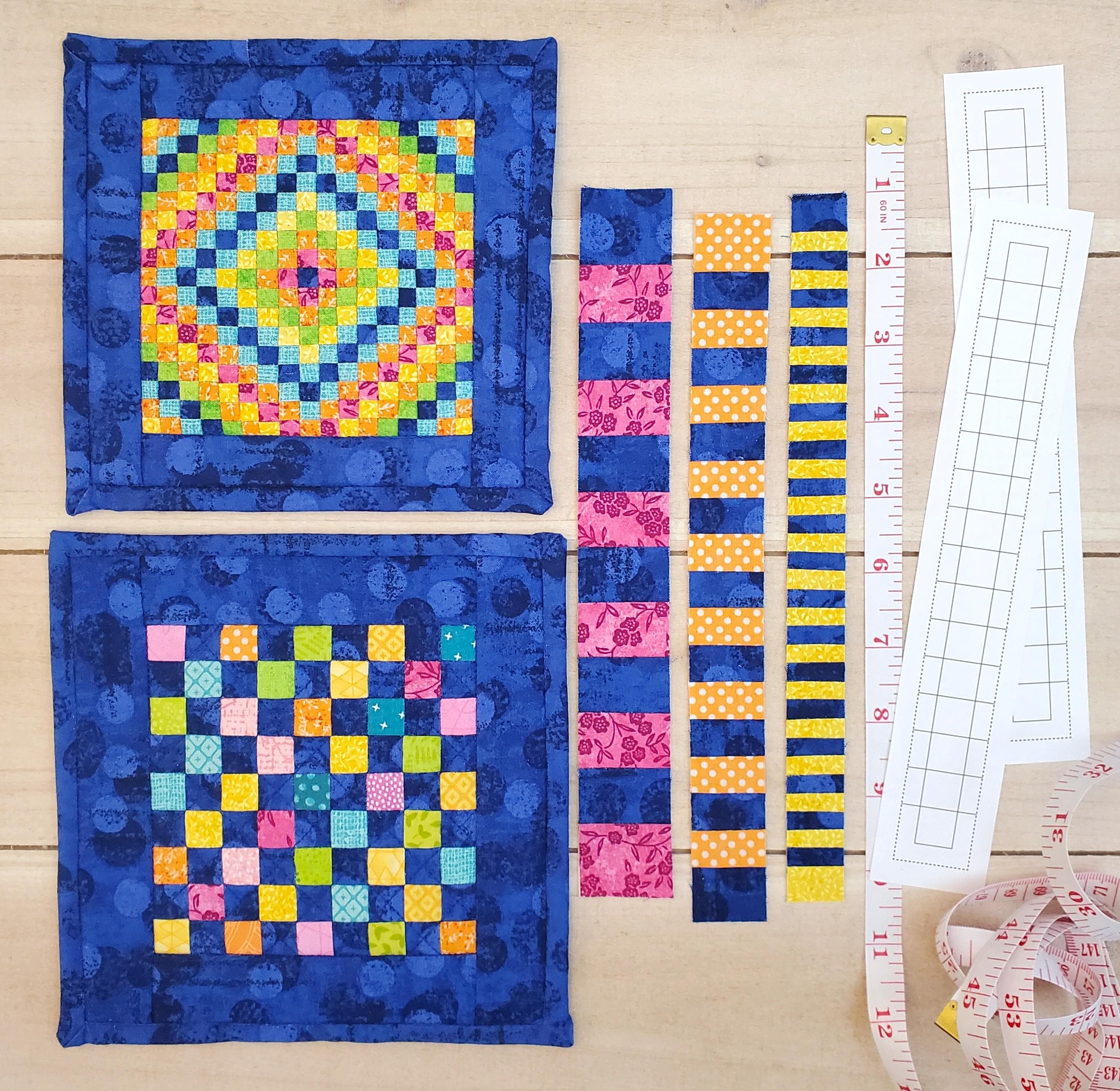 Mini Squares in a Row: PDF FPP Templates