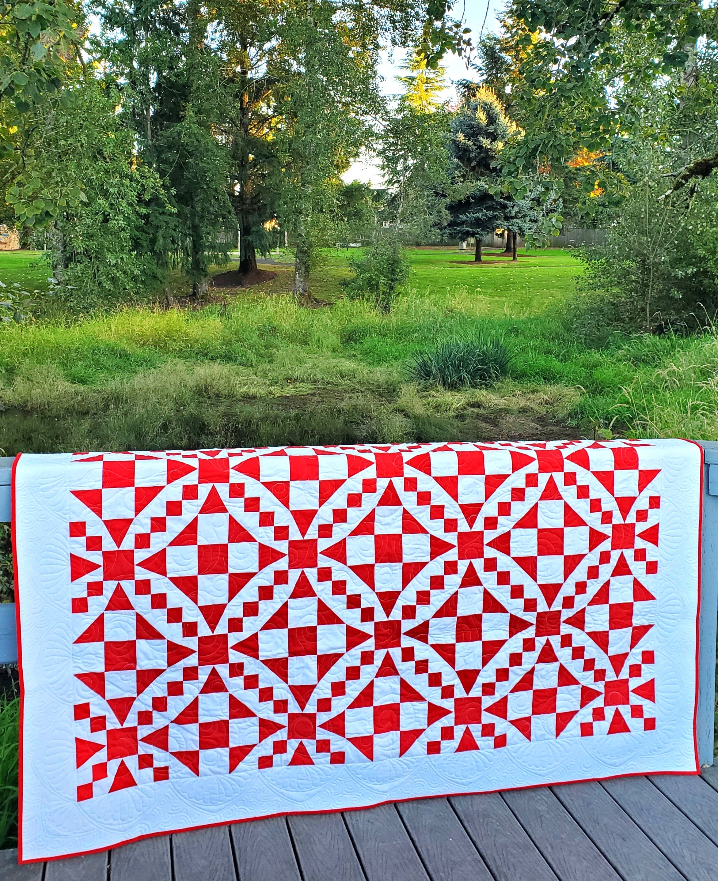 54-40 or Fight: Pre-Printed Quilt Pattern and FPP Templates