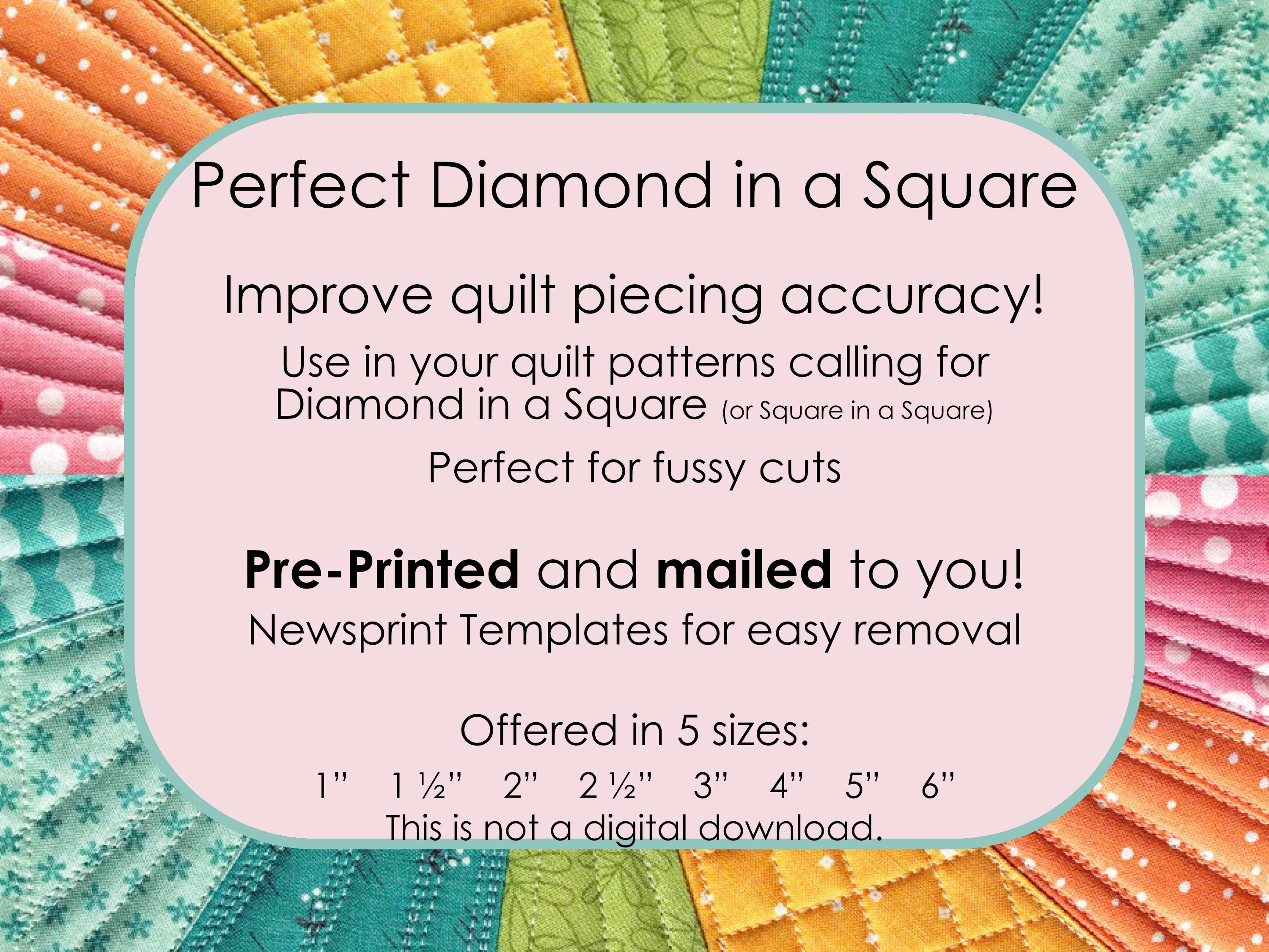 Diamond in a Square Blocks: Pre-Printed FPP Templates