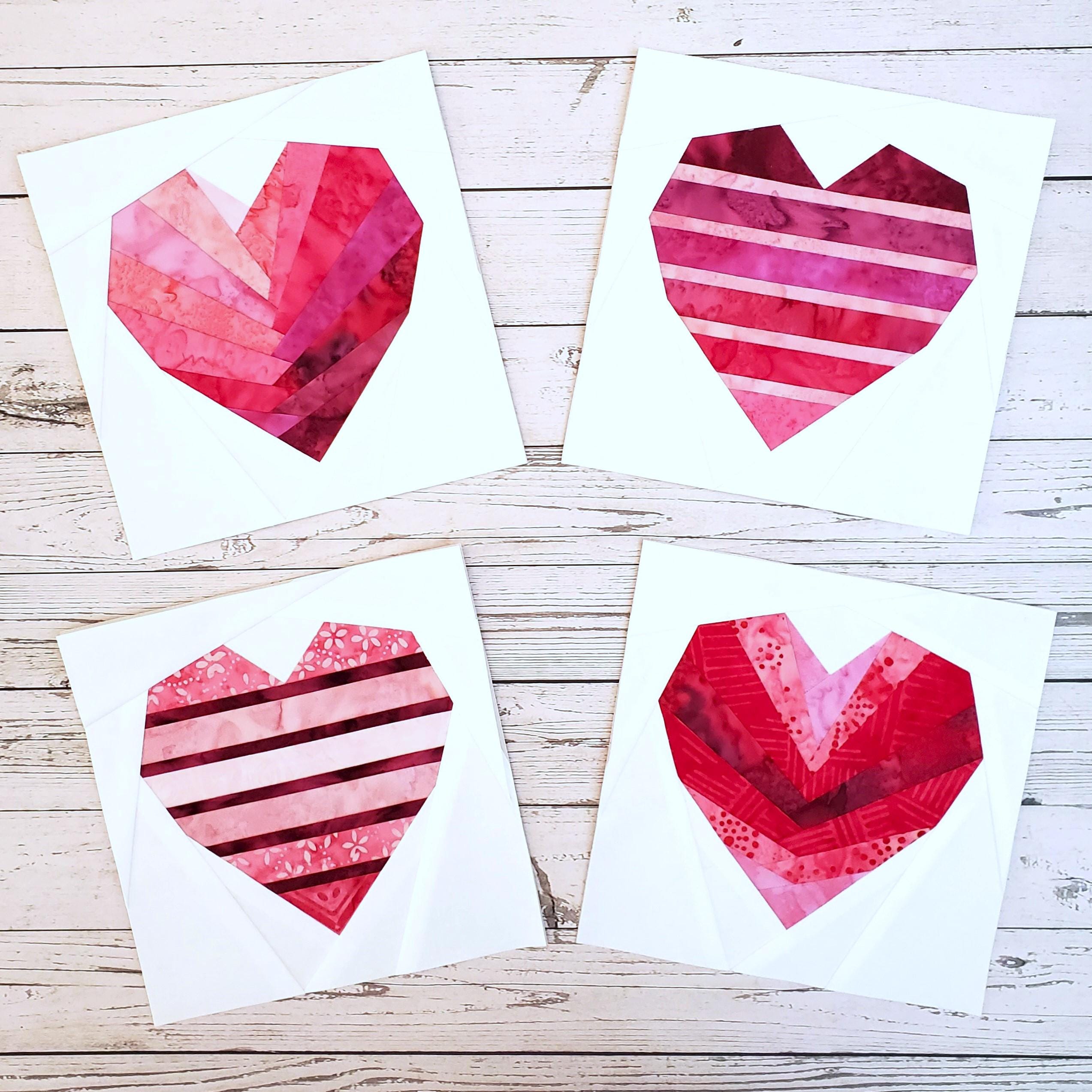 Heart Blocks - 8 Designs: PDF FPP Templates