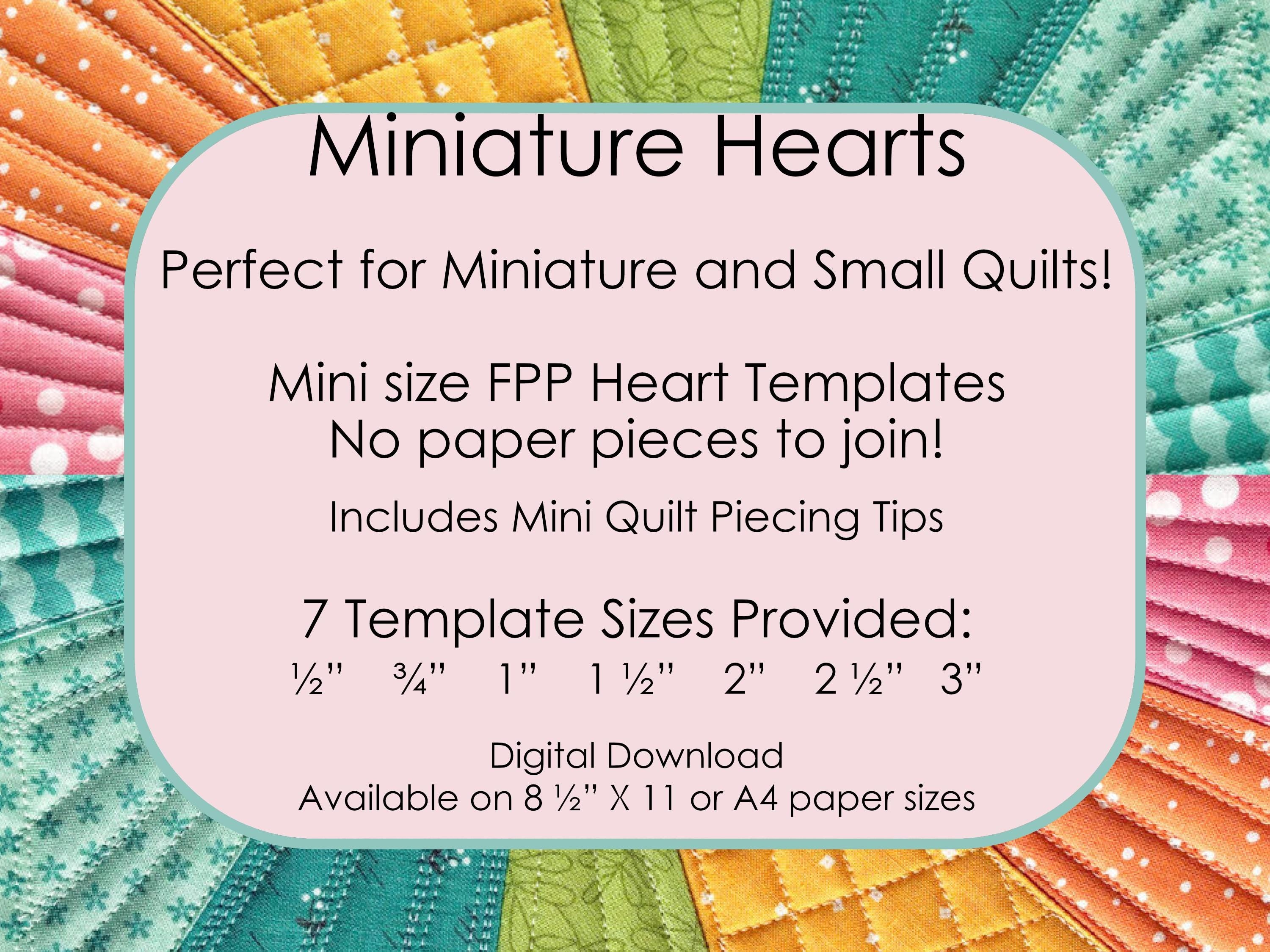 Mini Heart Blocks: PDF FPP Templates
