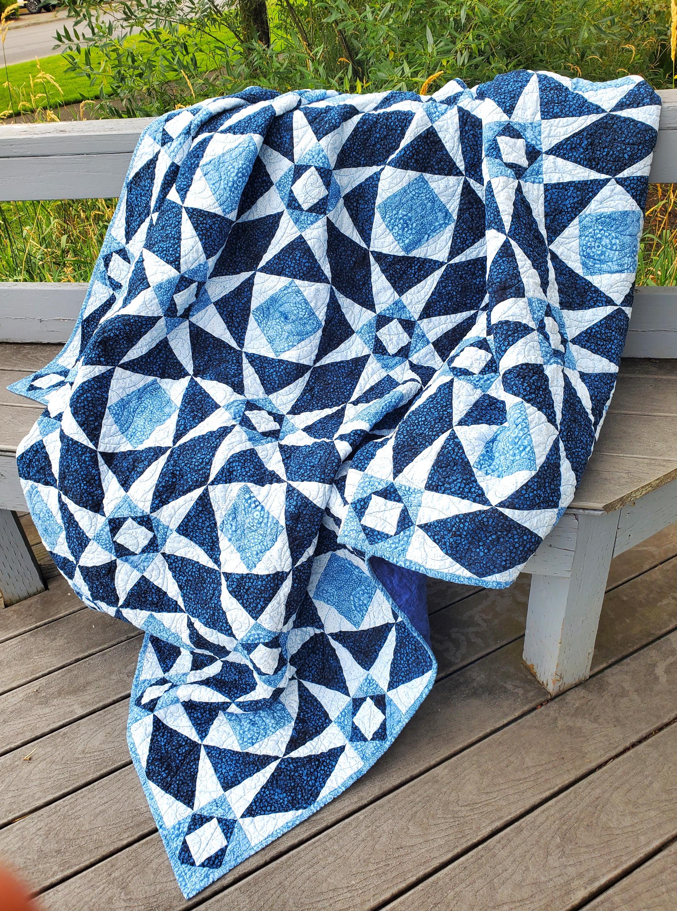Storm at Sea: Pre-Printed Quilt Pattern and FPP Templates