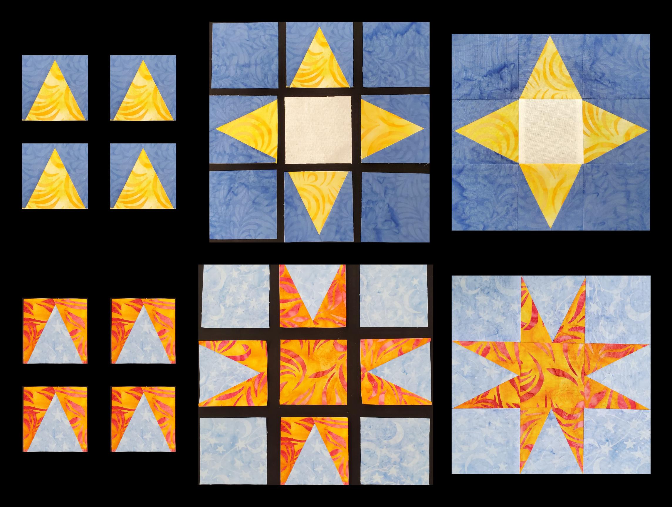Triangle in a Square Blocks: PDF FPP Templates