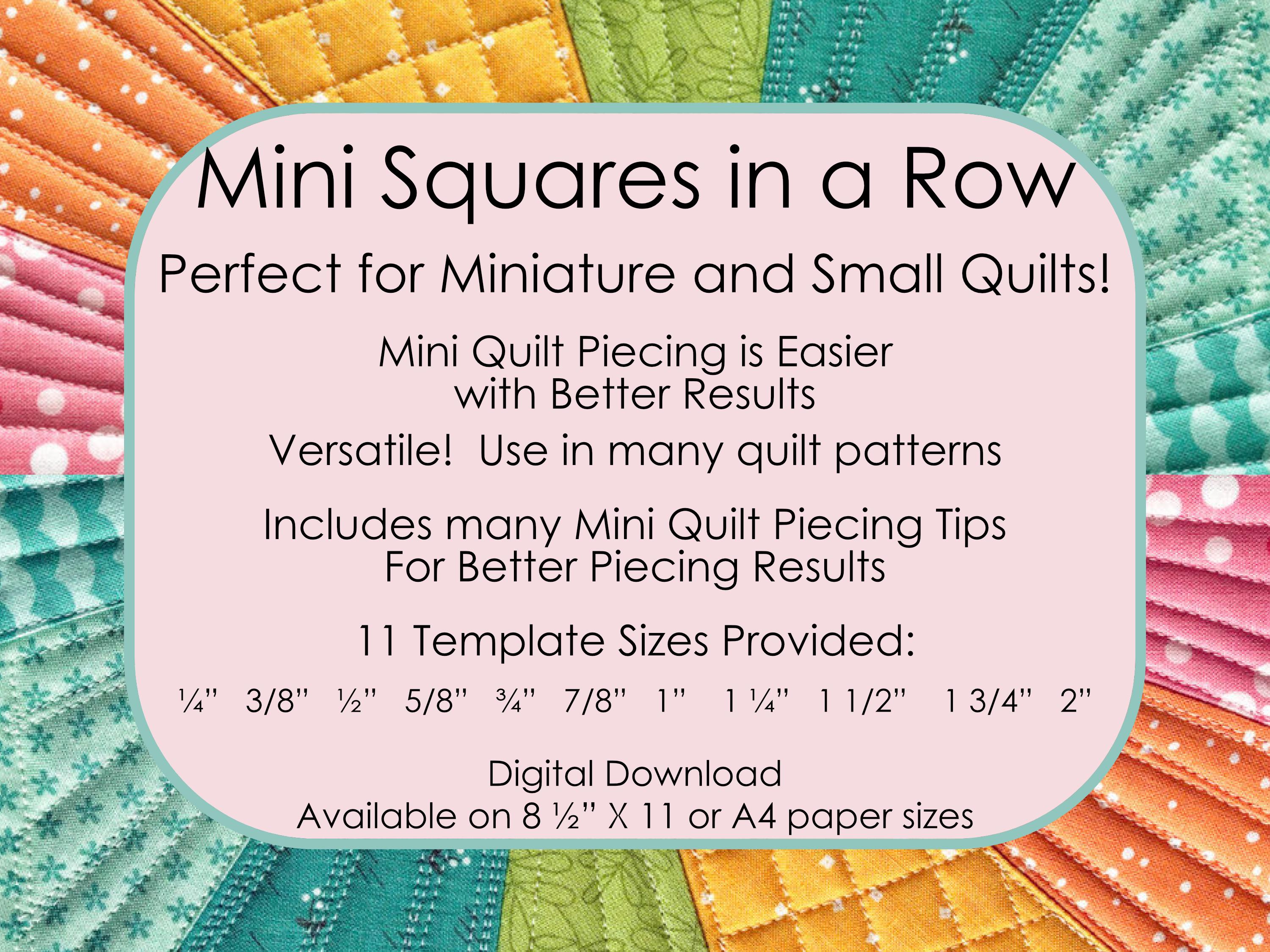 Mini Squares in a Row: PDF FPP Templates