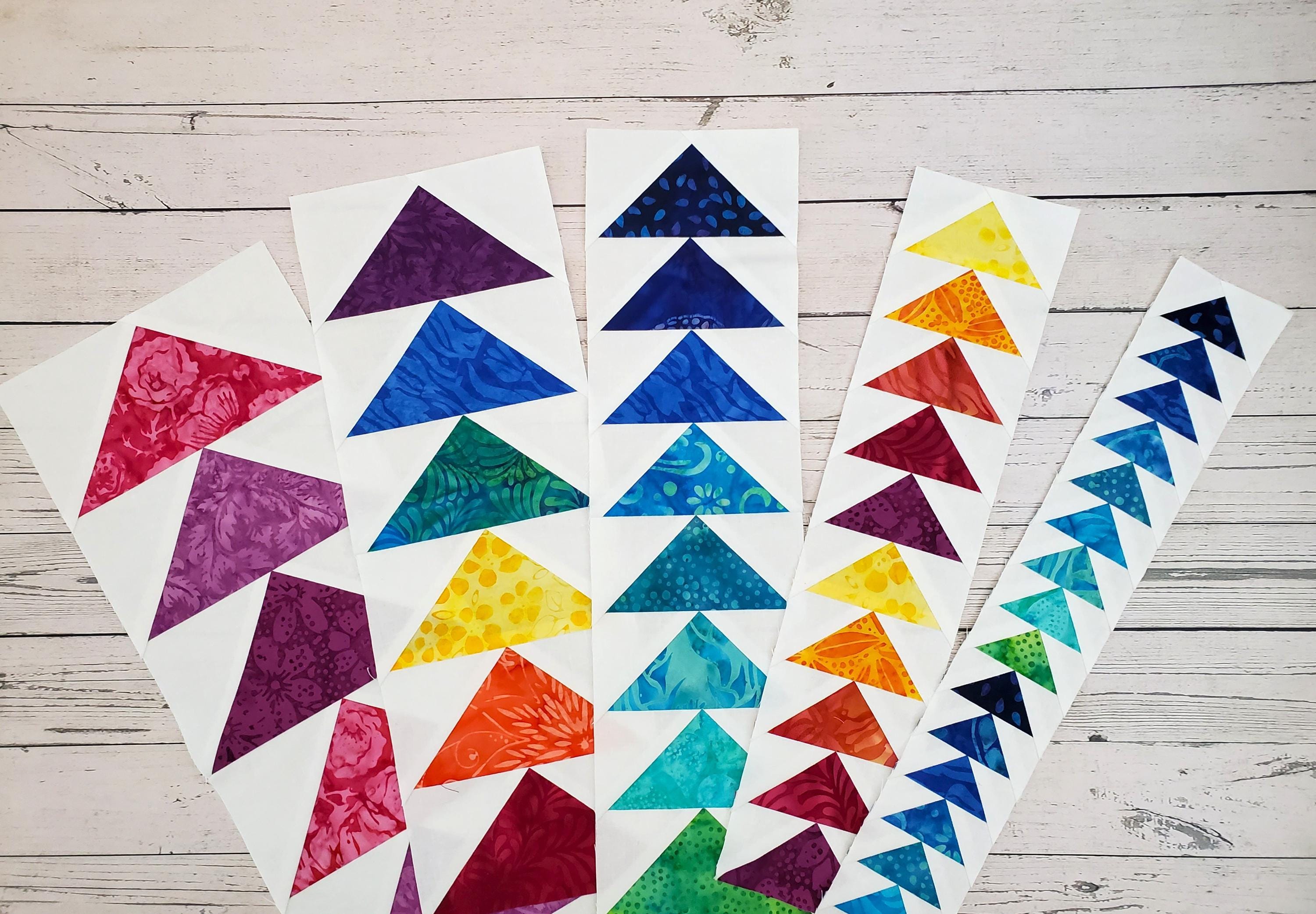 Flying Geese in a Row: Pre-Printed FPP Templates