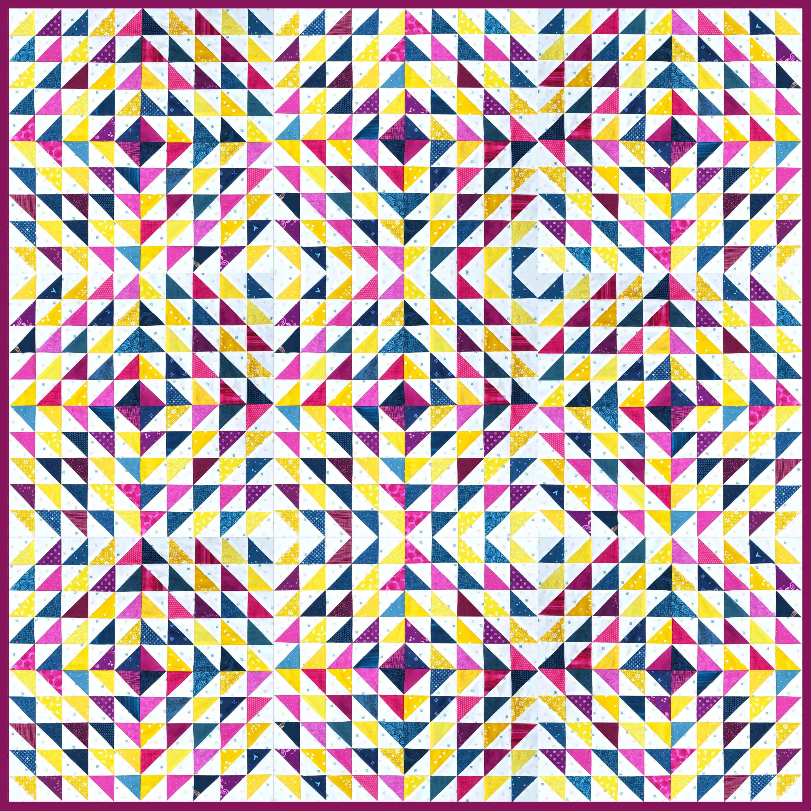 Half Square Triangles (HSTs) in a Row: PDF FPP Templates