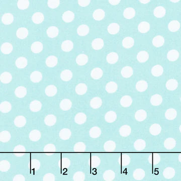 3 yards - Kimberbell Pale Aqua Dots 108" Wide Fabric