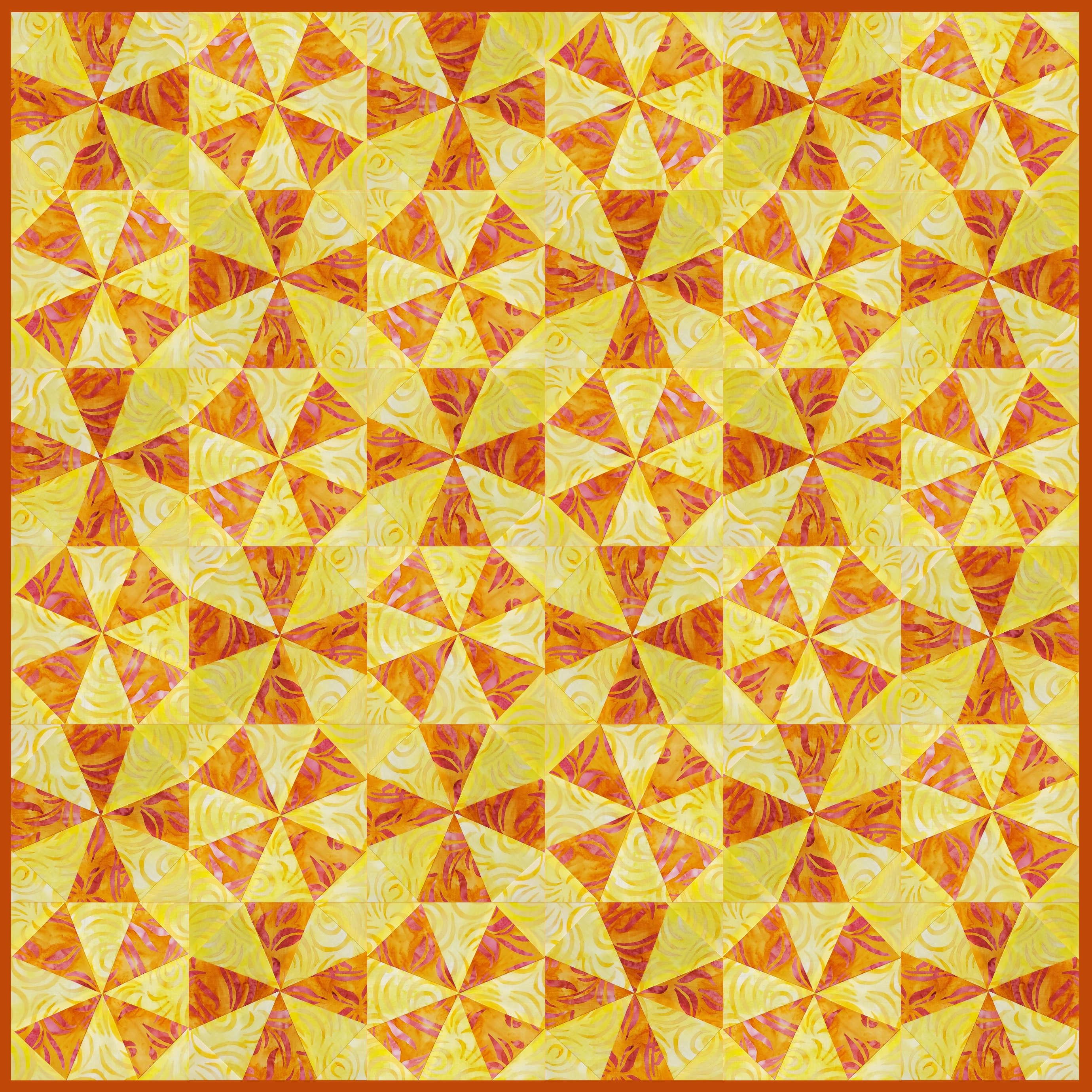 Kaleidoscope: PDF Quilt Pattern and FPP Templates
