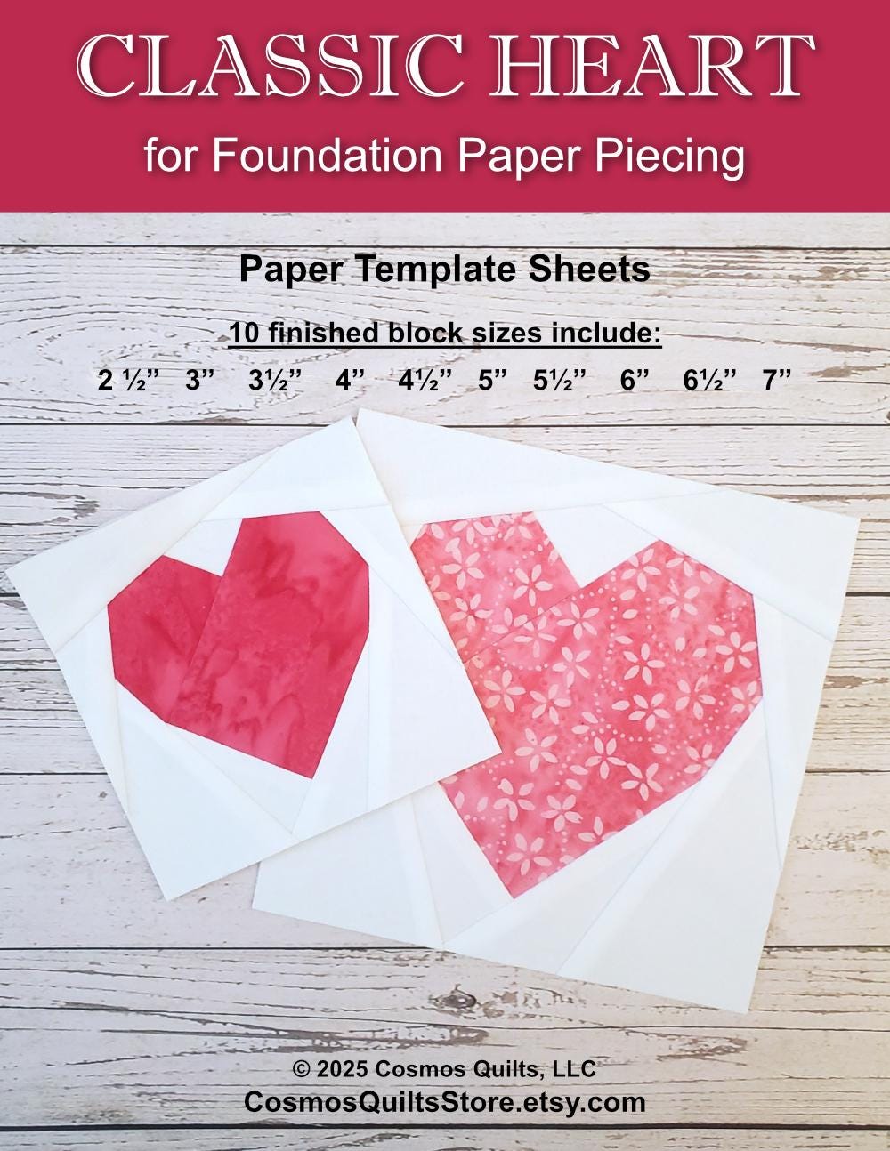 Classic Heart Blocks: PDF FPP Templates