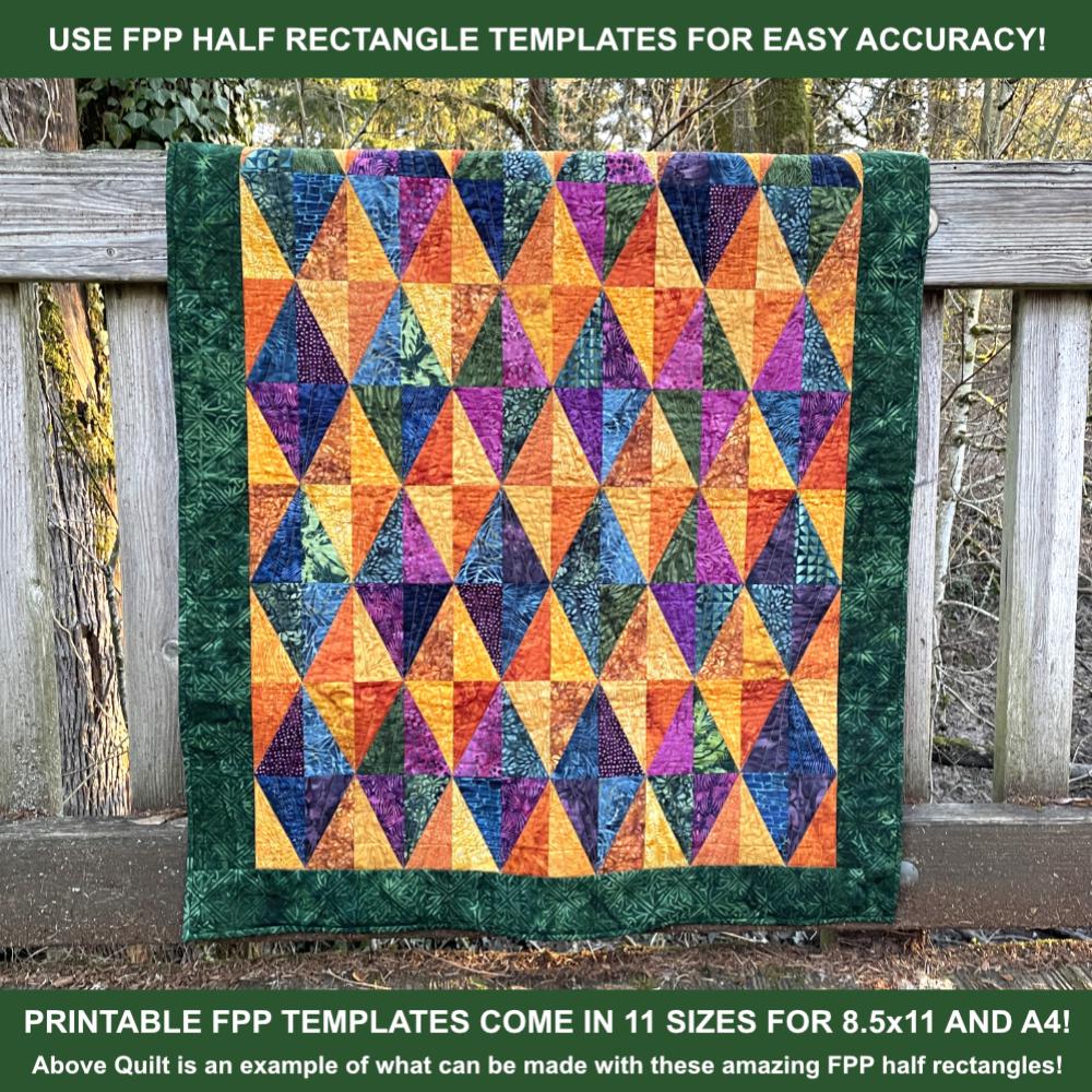 Half Rectangle Triangle (HRT) Blocks: PDF FPP Templates