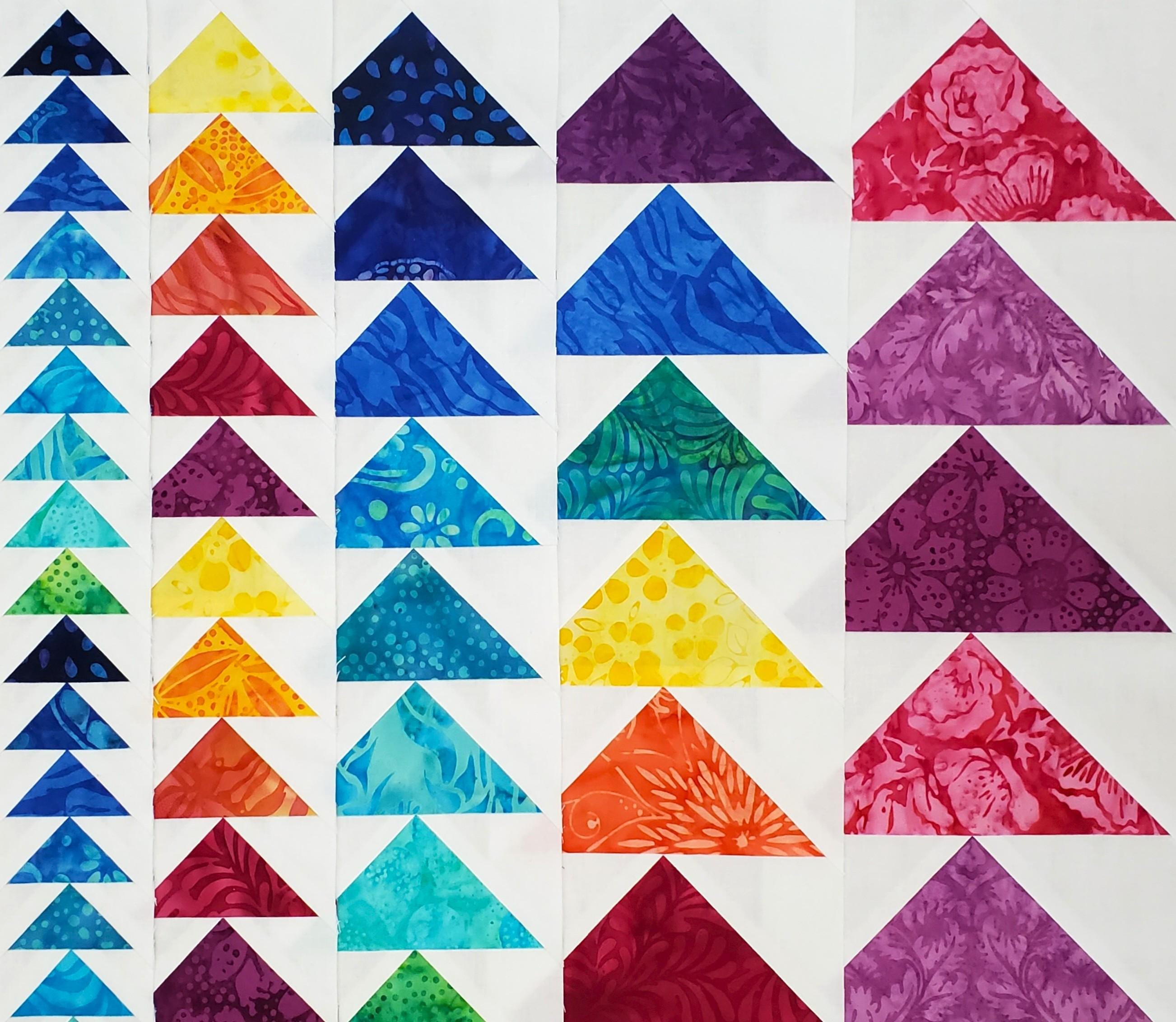 Flying Geese in a Row: Pre-Printed FPP Templates