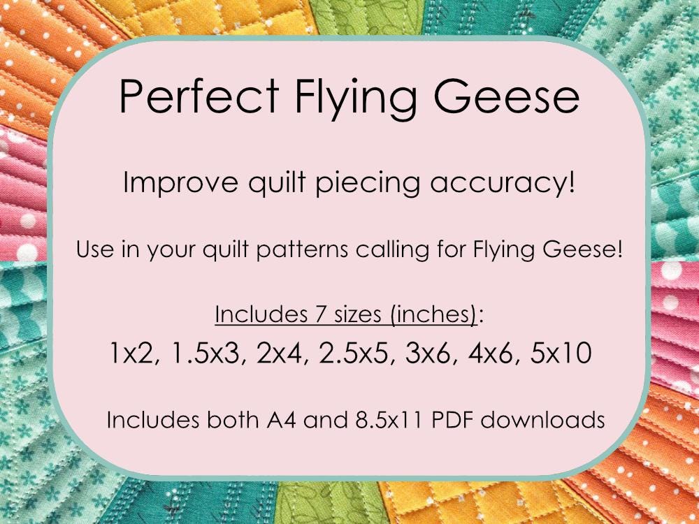 Flying Geese Blocks: PDF FPP Templates