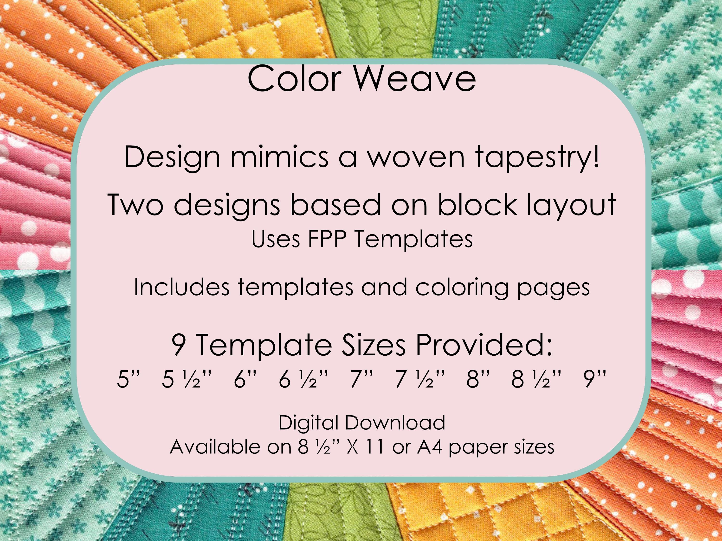 Color Weave Blocks: PDF FPP Templates