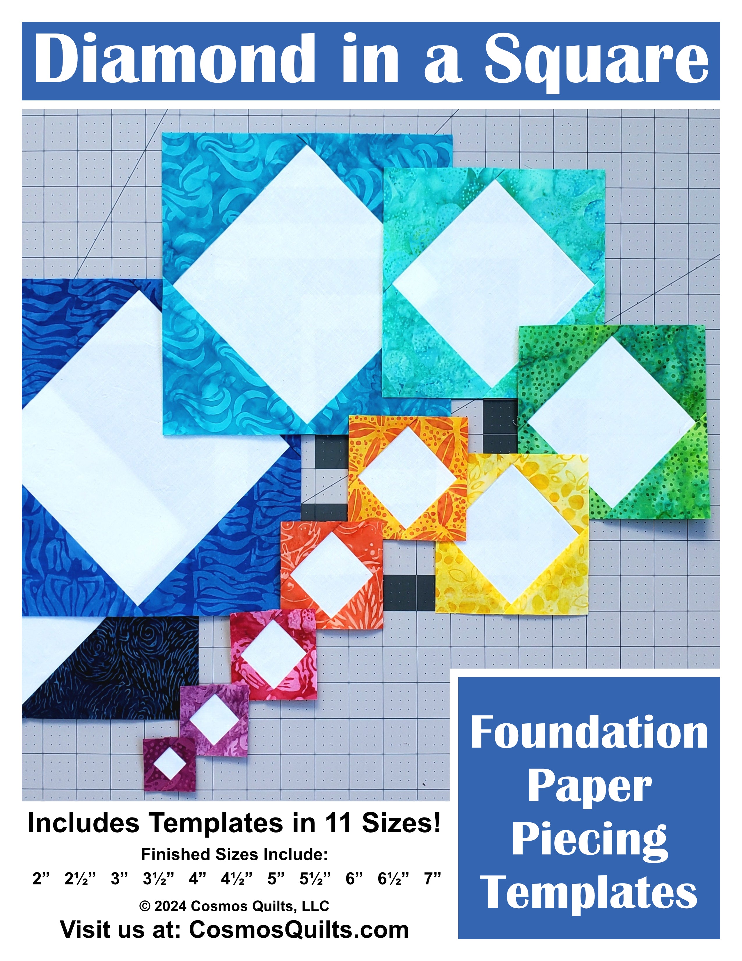 FPP Template Bundle - Includes 5 Patterns: PDF Quilt FPP Templates
