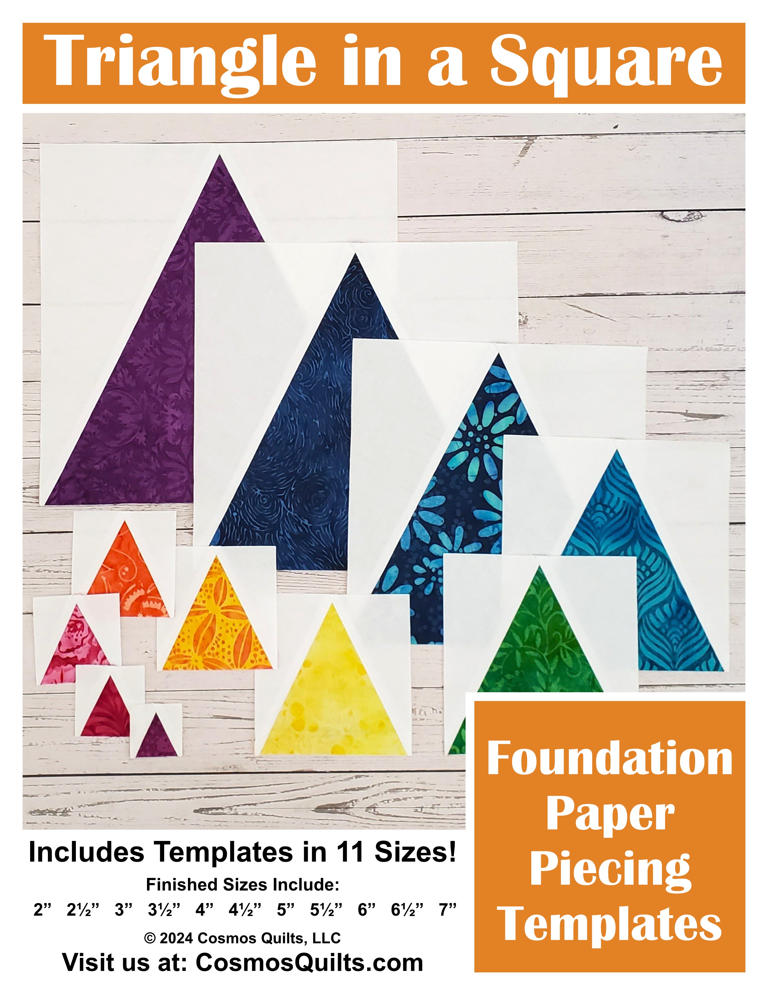 FPP Template Bundle - Includes 5 Patterns: PDF Quilt FPP Templates