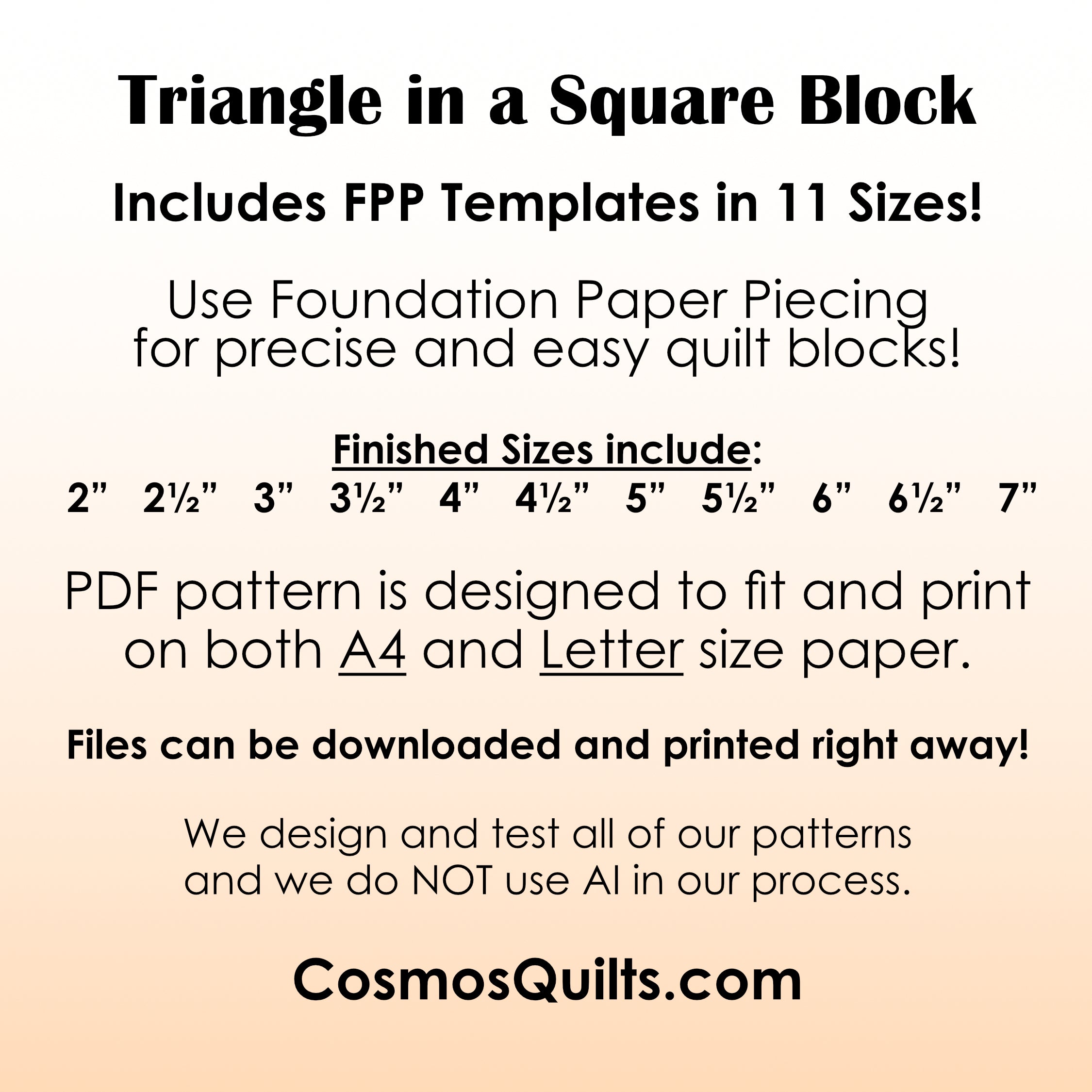 Triangle in a Square Blocks: PDF FPP Templates