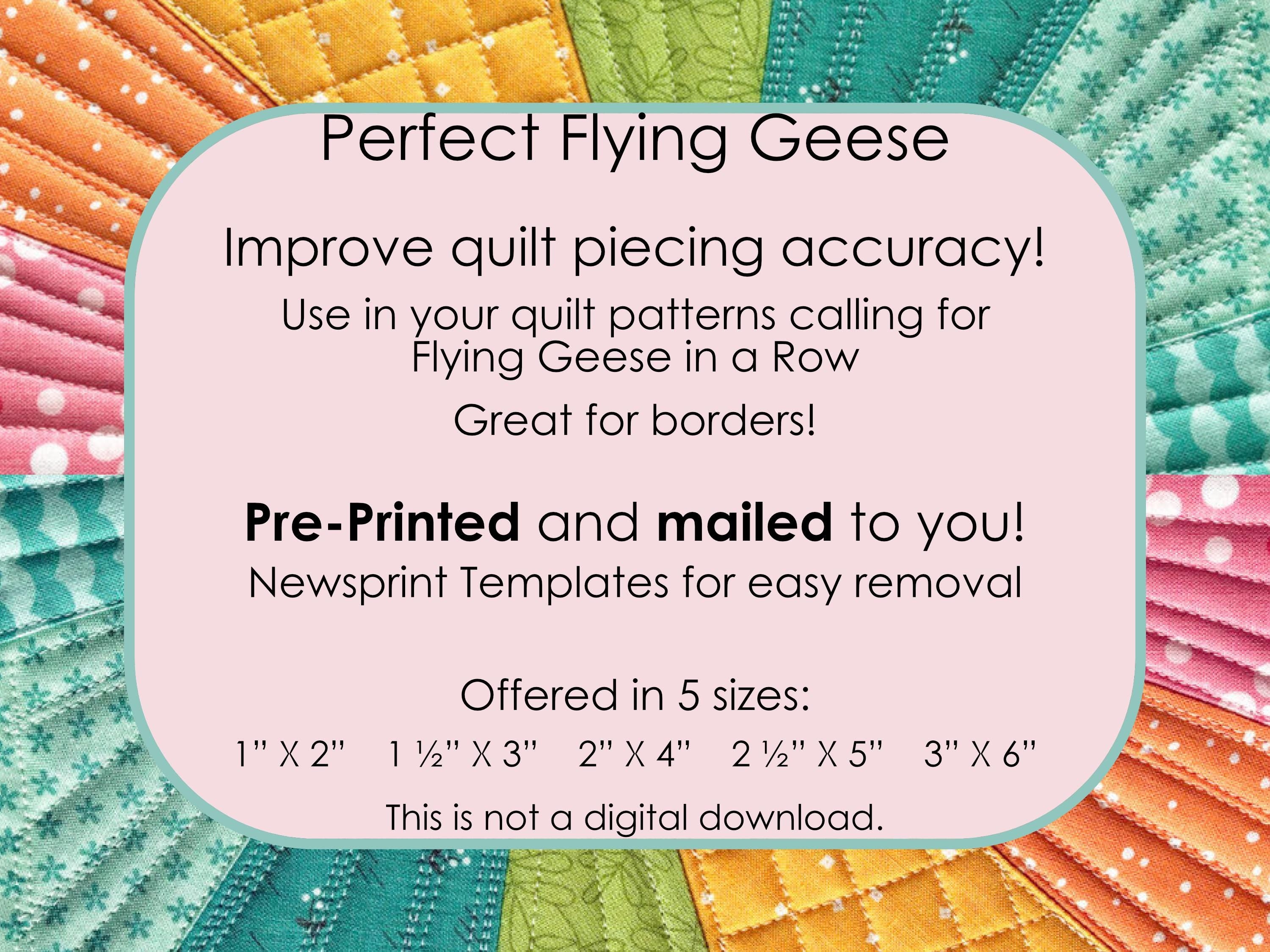 Flying Geese in a Row: Pre-Printed FPP Templates