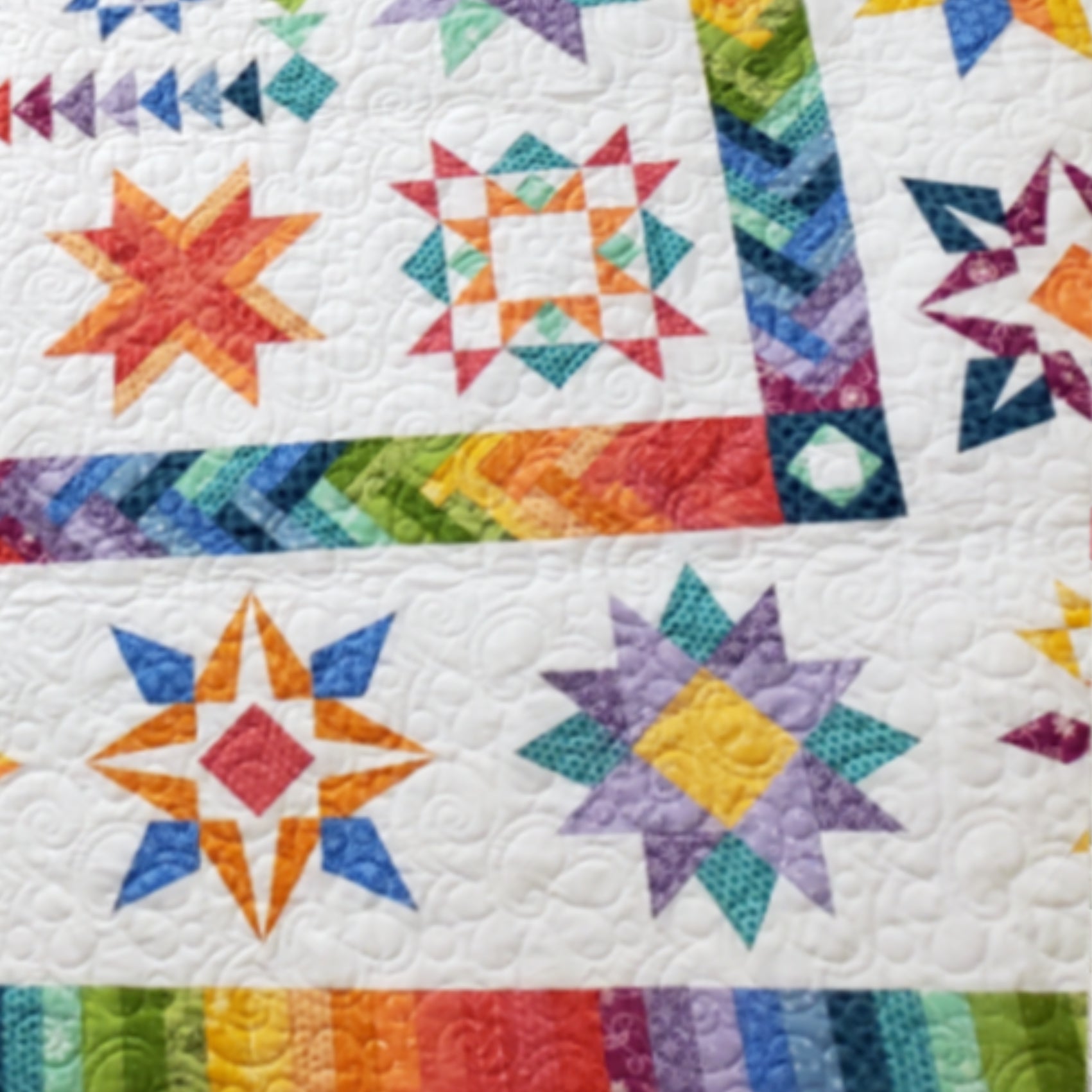 Cosmos Stars Quilt Pattern: Pre-Printed Pattern and FPP Templates