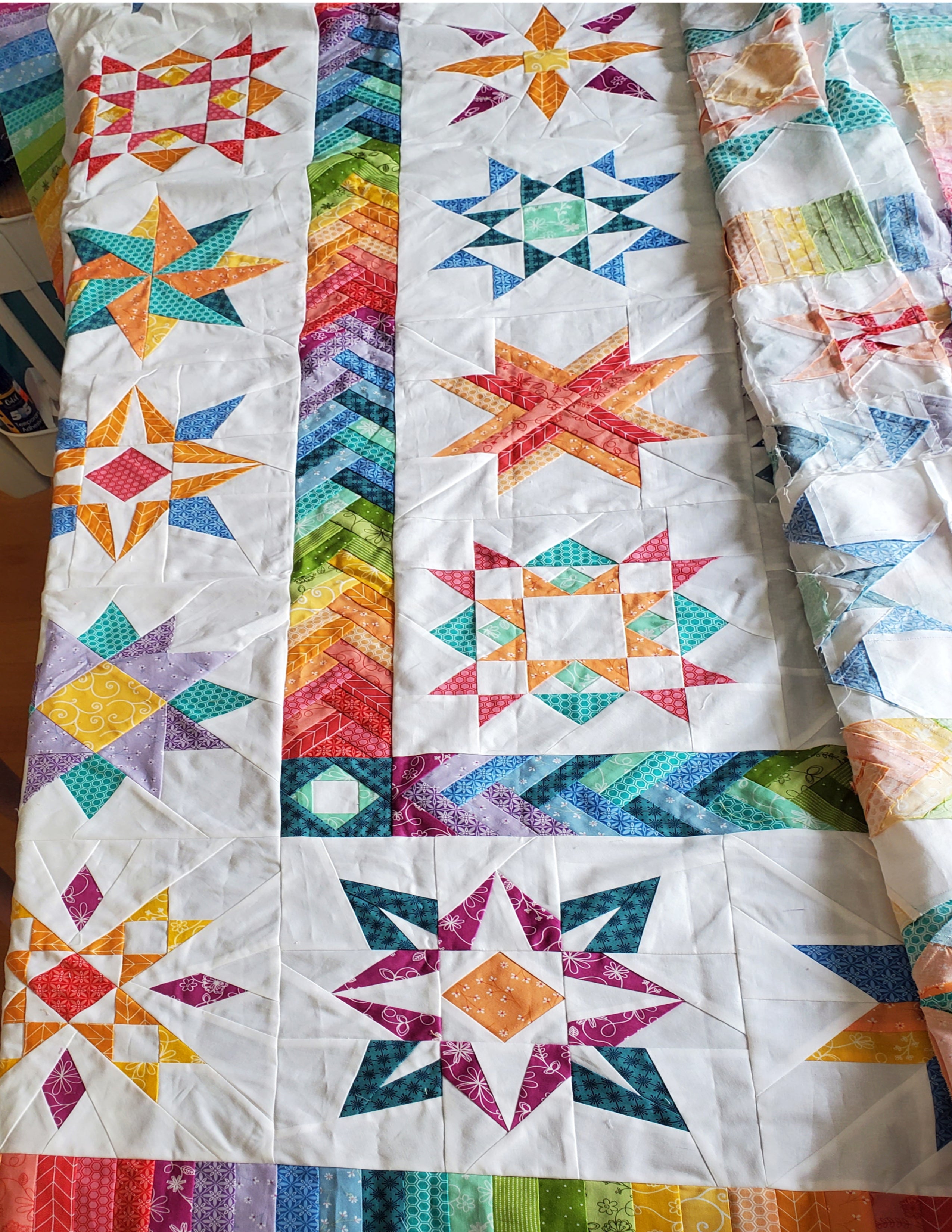 Cosmos Stars Quilt Pattern: Pre-Printed Pattern and FPP Templates