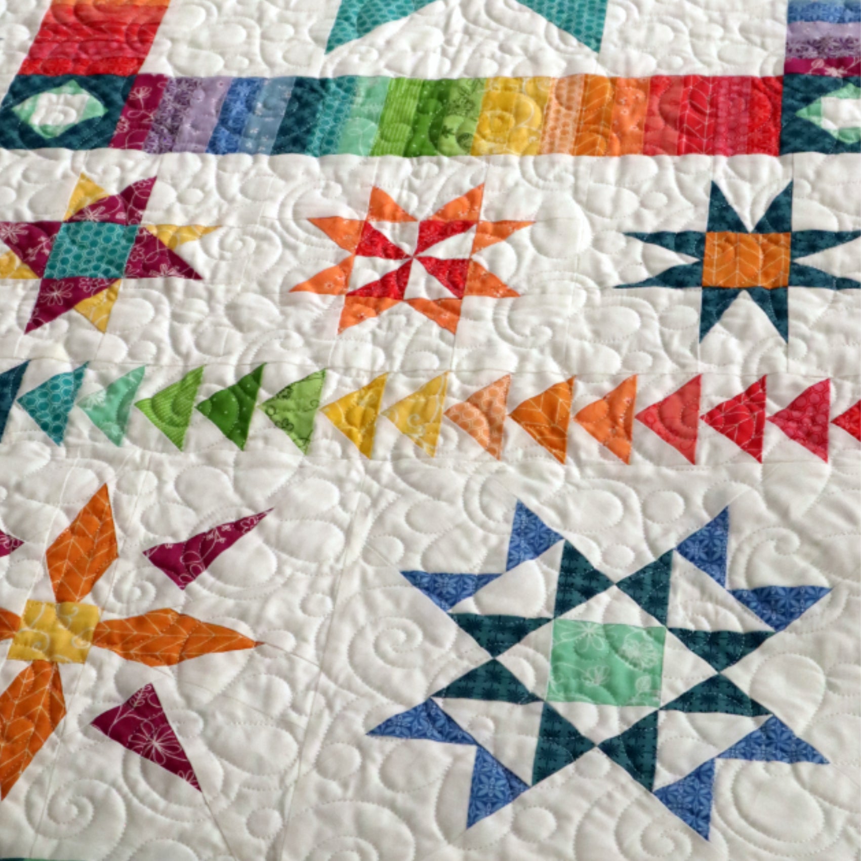 Cosmos Stars Quilt Pattern: Pre-Printed Pattern and FPP Templates