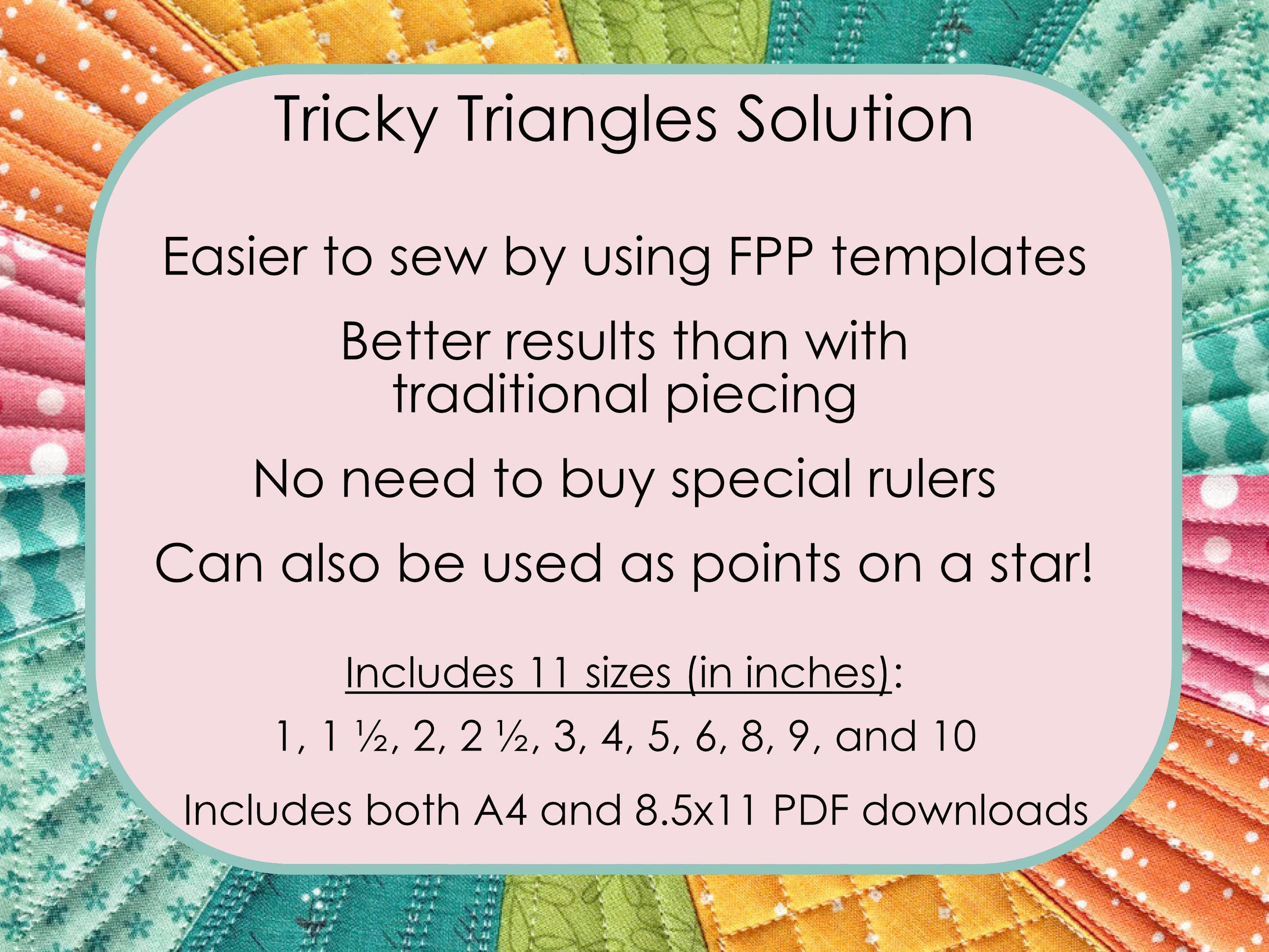 Triangle in a Square Blocks: PDF FPP Templates
