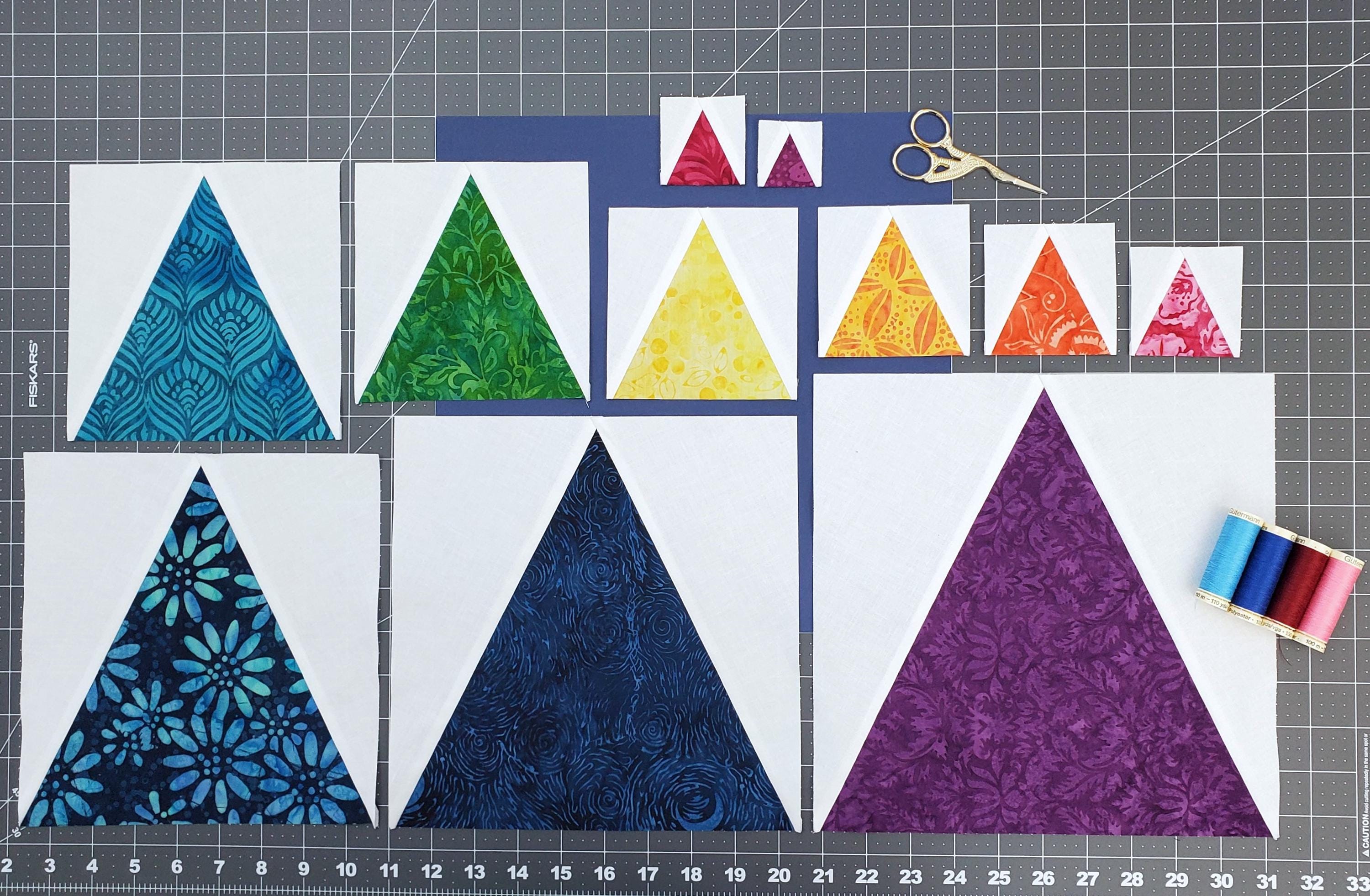 Triangle in a Square Blocks: PDF FPP Templates