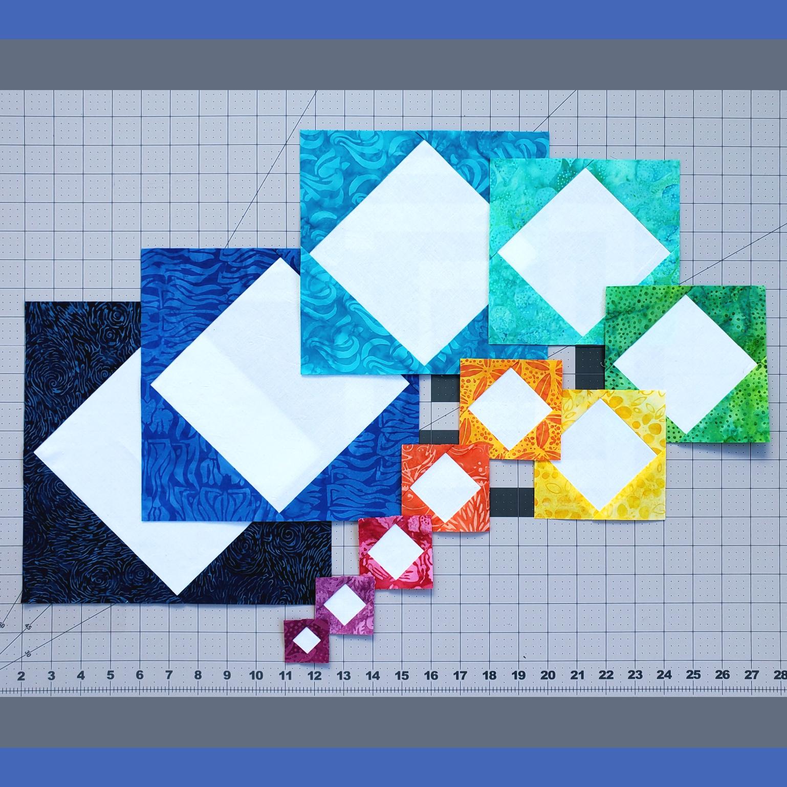 Diamond in a Square Blocks: PDF FPP Templates