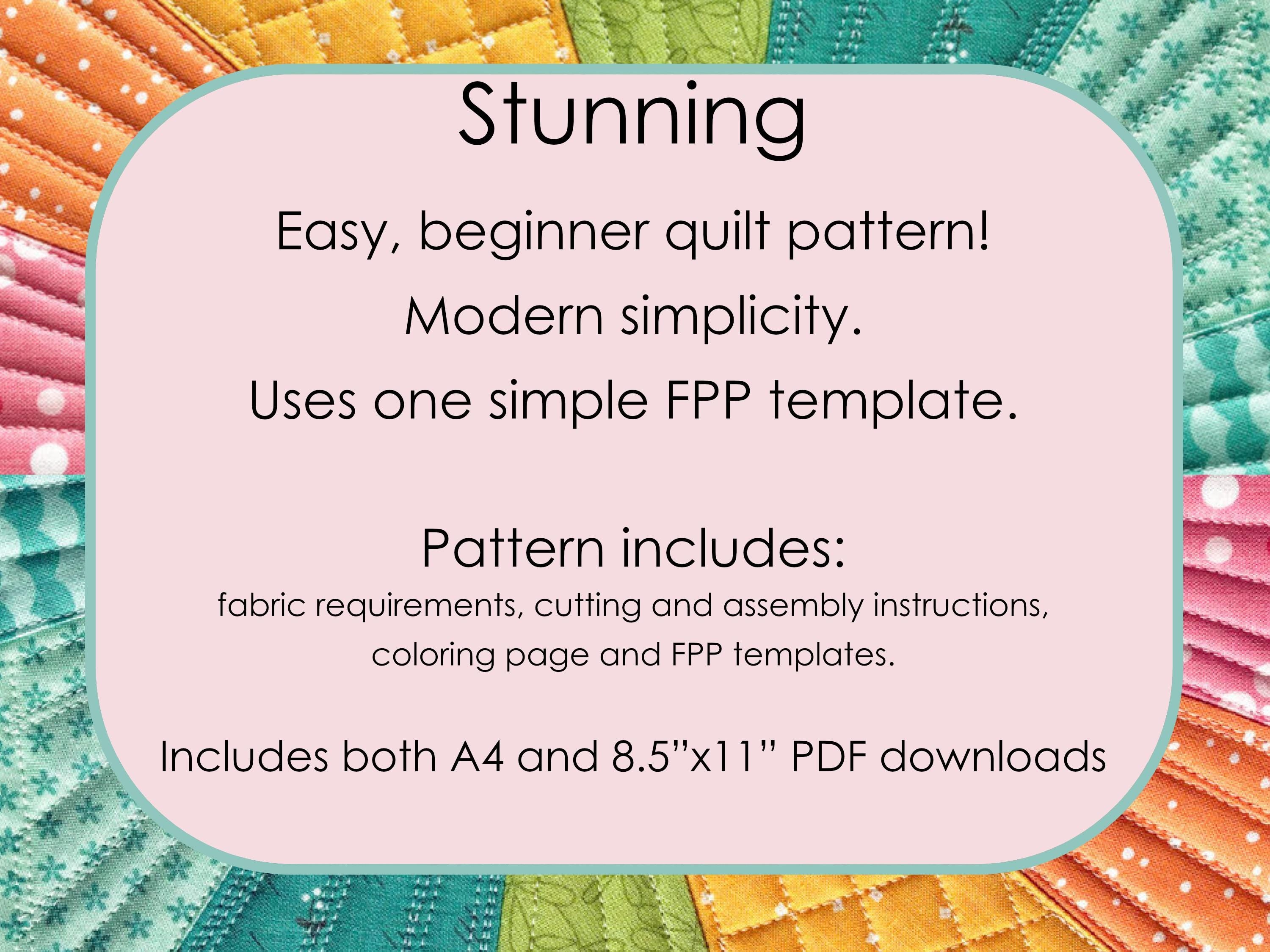 Lattice: PDF Quilt Pattern and FPP Templates