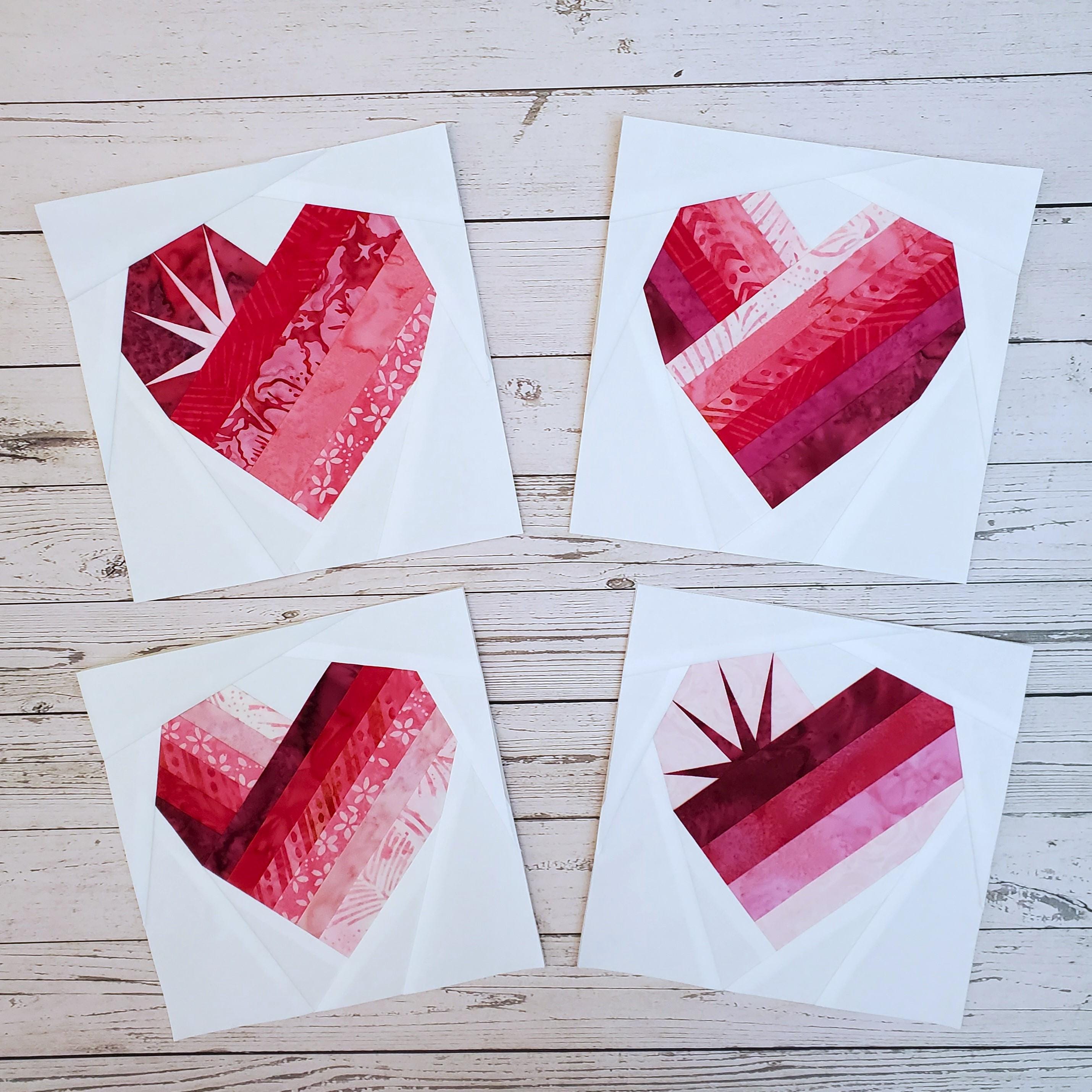 Heart Blocks - 8 Designs: PDF FPP Templates
