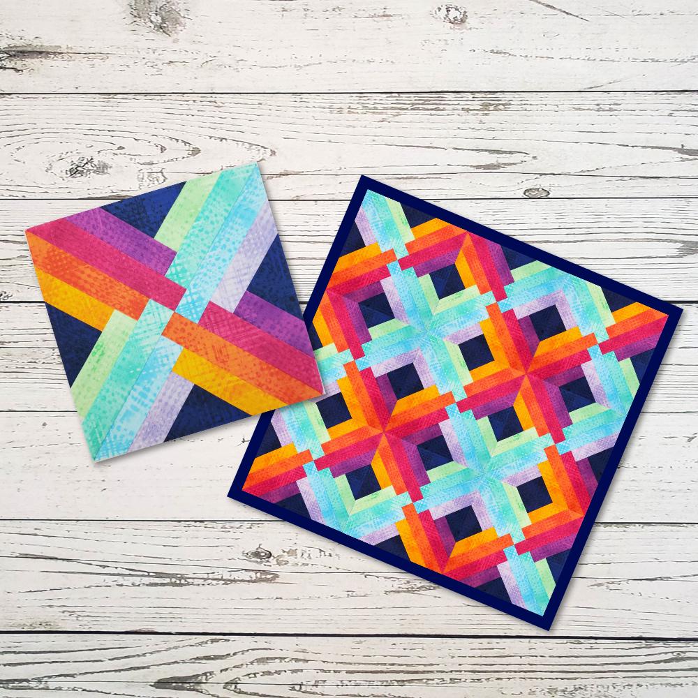 Color Weave Blocks: PDF FPP Templates