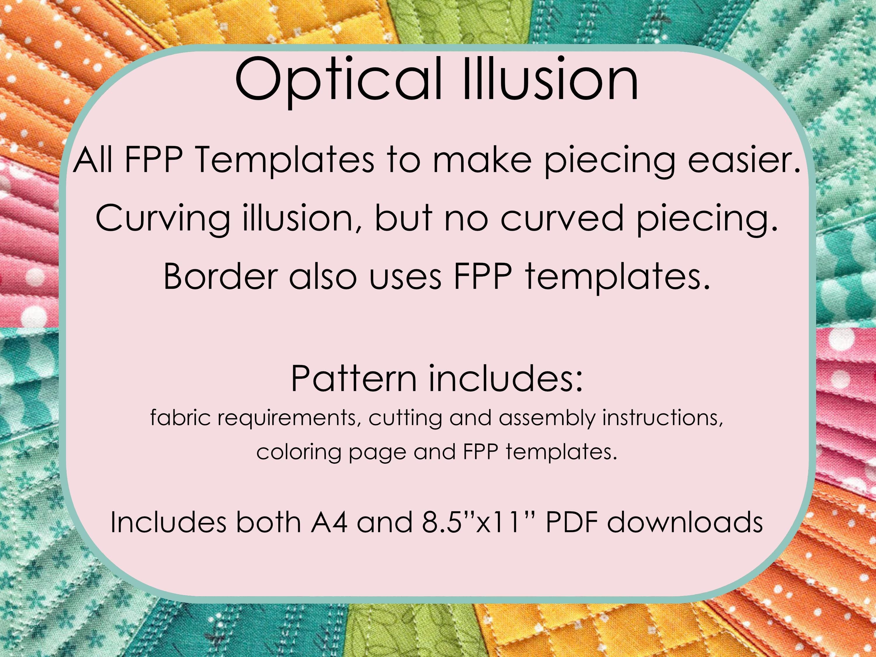 Kaleidoscope: PDF Quilt Pattern and FPP Templates