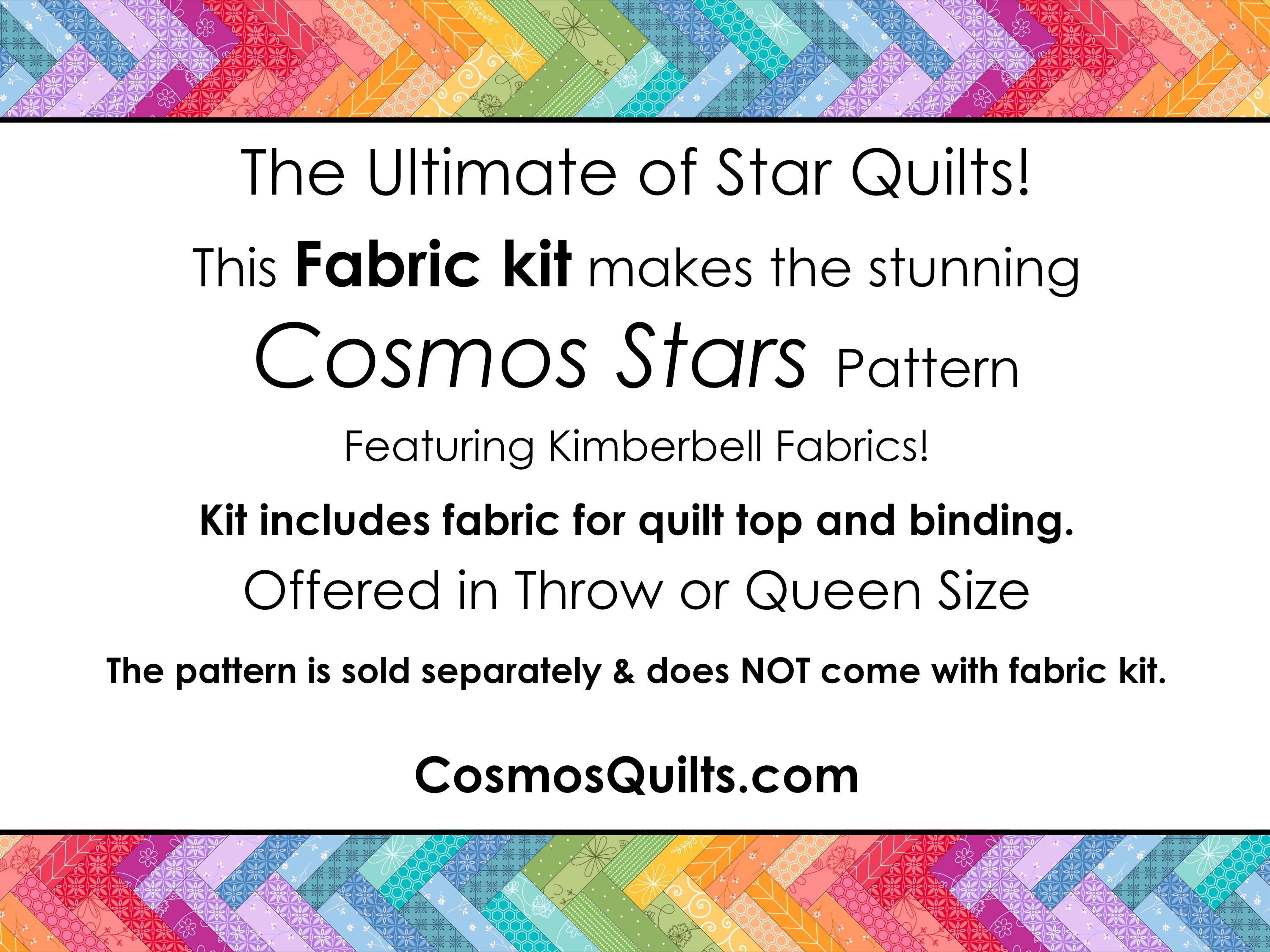 Cosmos Stars: Queen Fabric Kit (pattern sold separately)