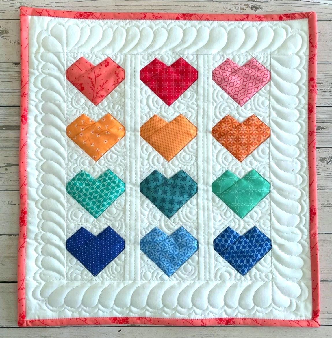Mini Heart Blocks: PDF FPP Templates