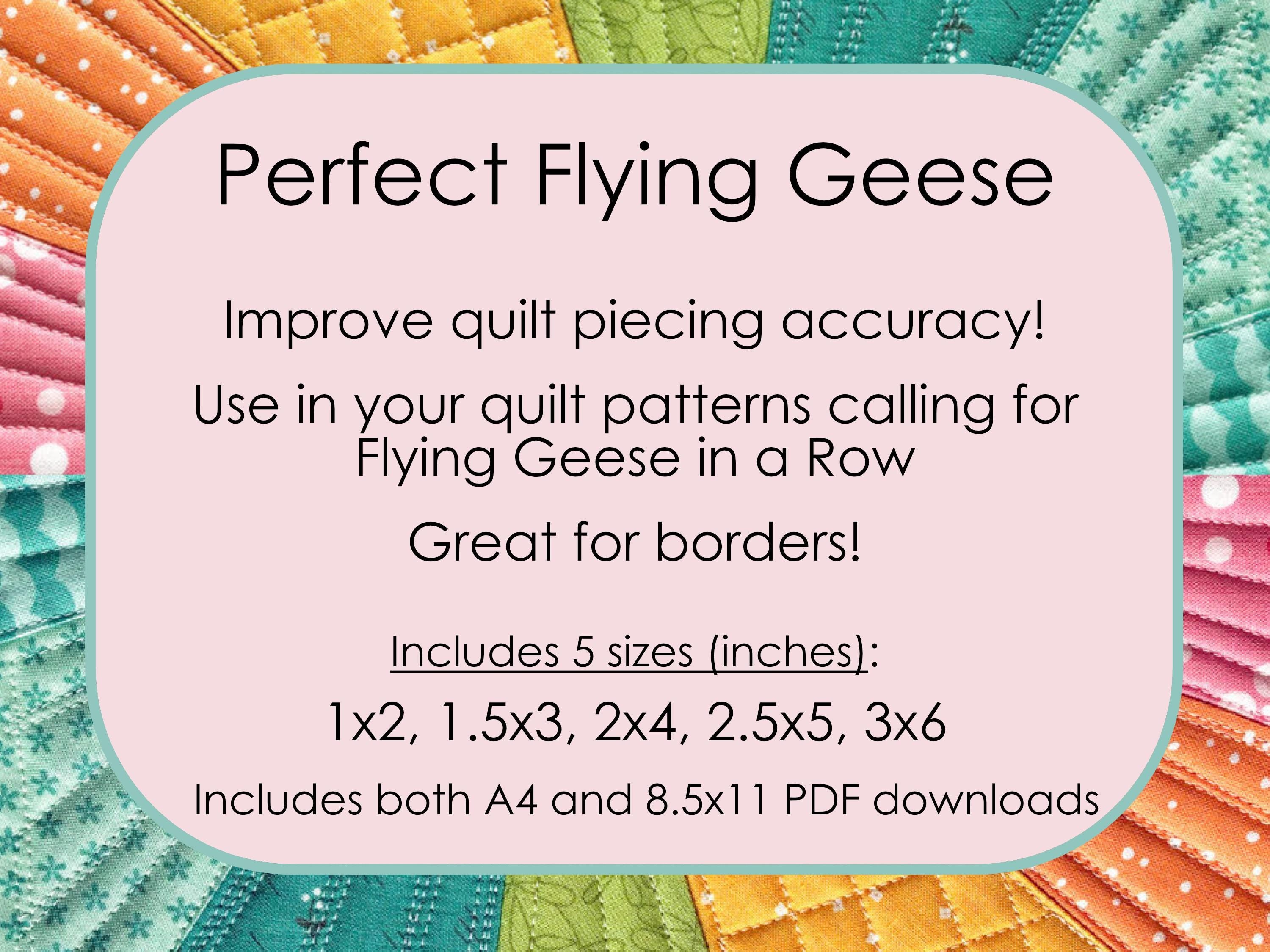 Flying Geese in a Row: PDF FPP Templates