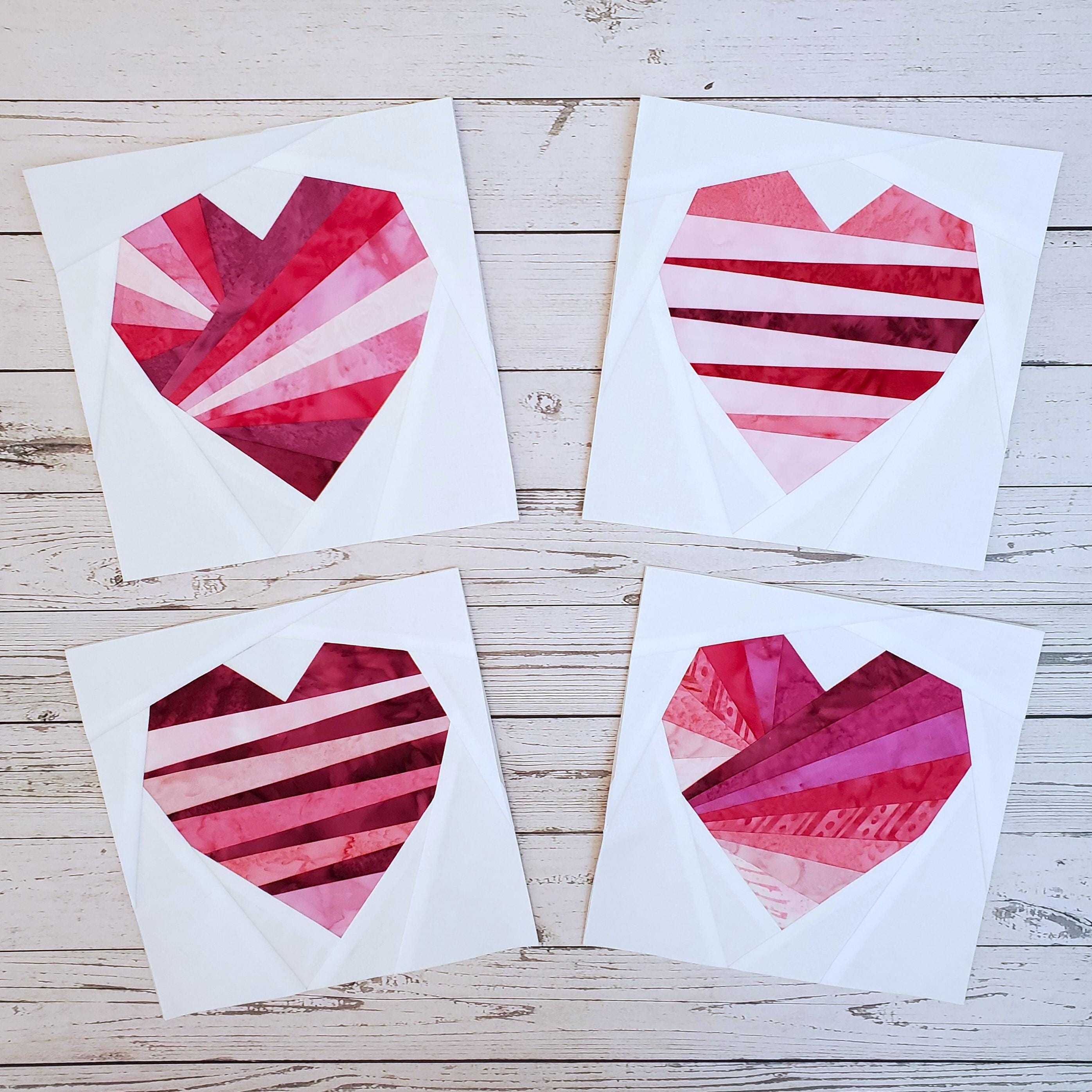 Heart Blocks - 8 Designs: PDF FPP Templates