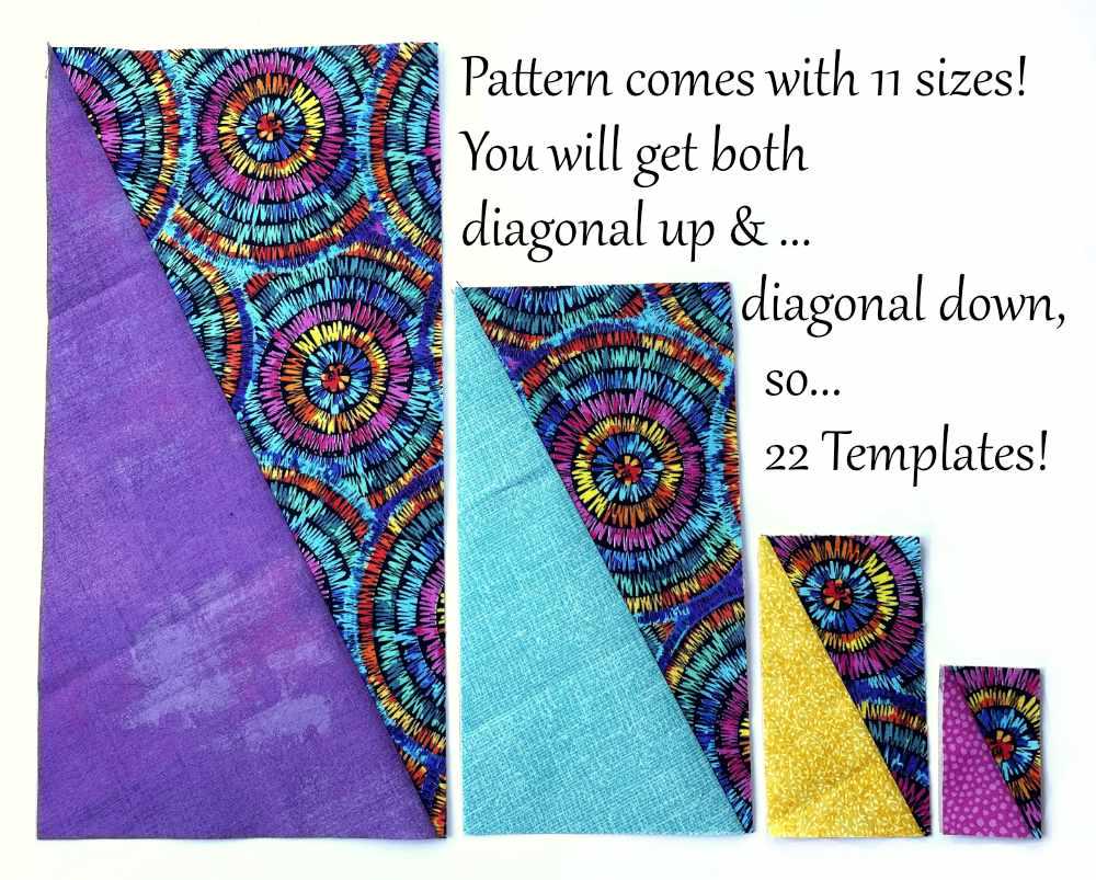 Half Rectangle Triangle (HRT) Blocks: PDF FPP Templates