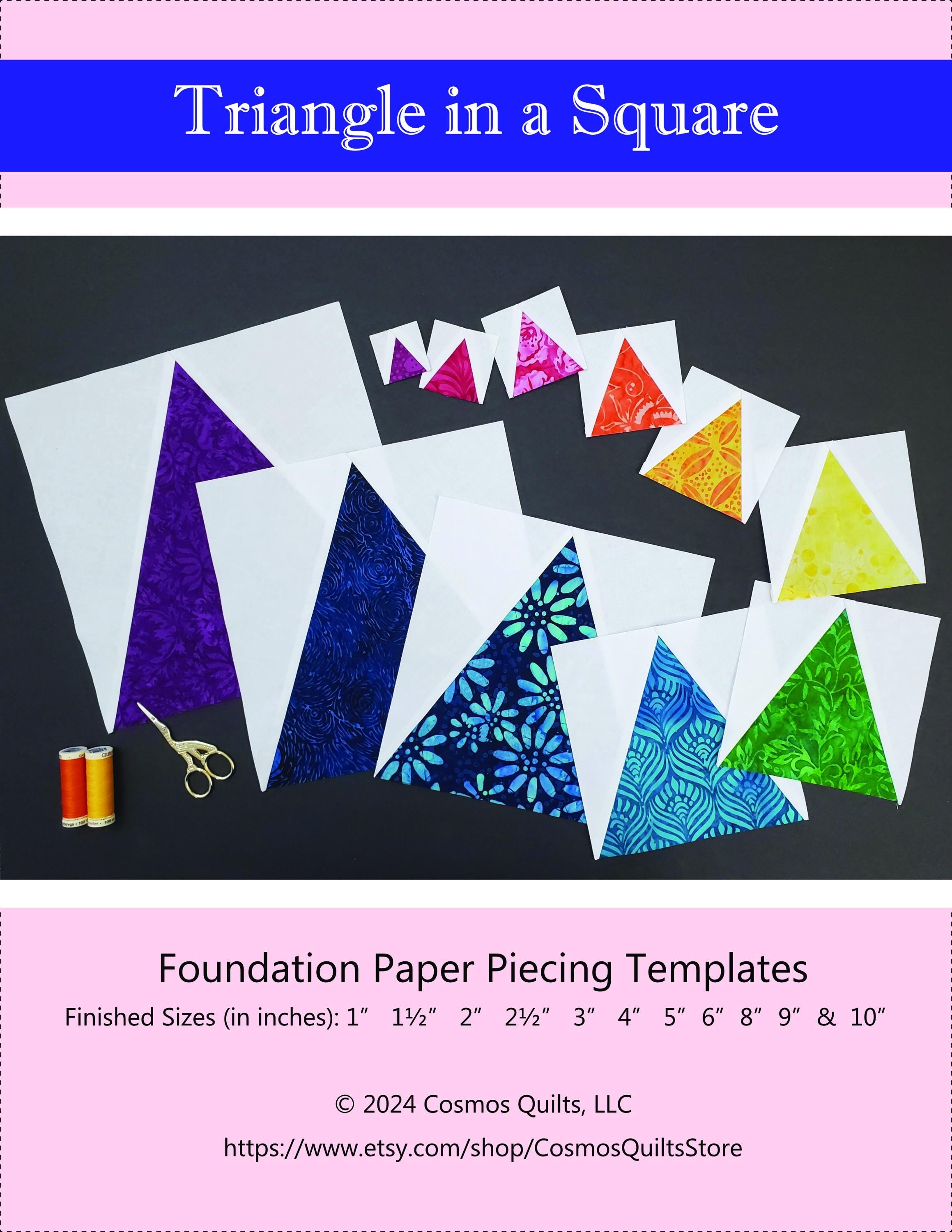 Triangle in a Square Blocks: PDF FPP Templates