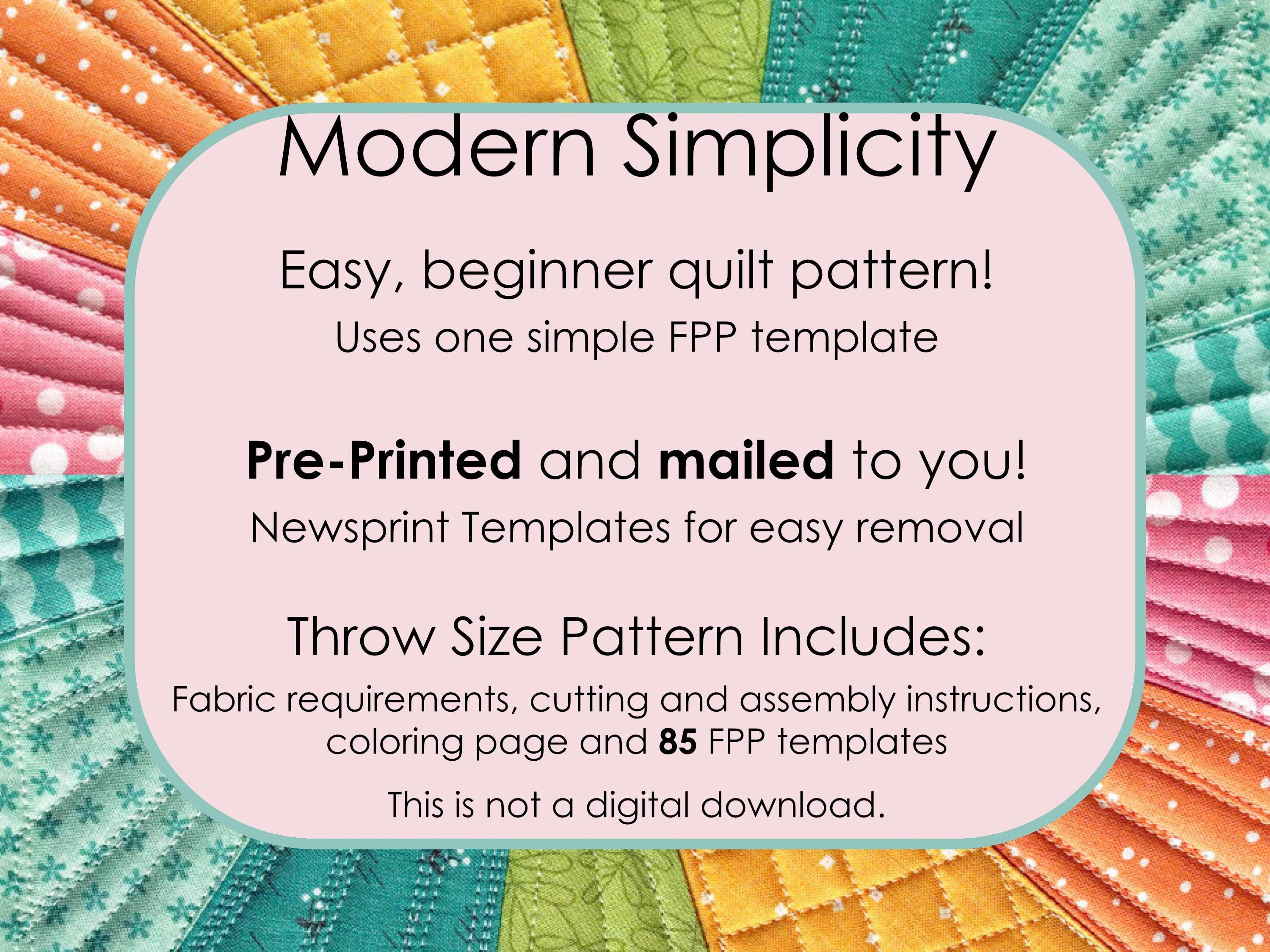 Lattice: Pre-Printed Quilt Pattern and FPP Templates