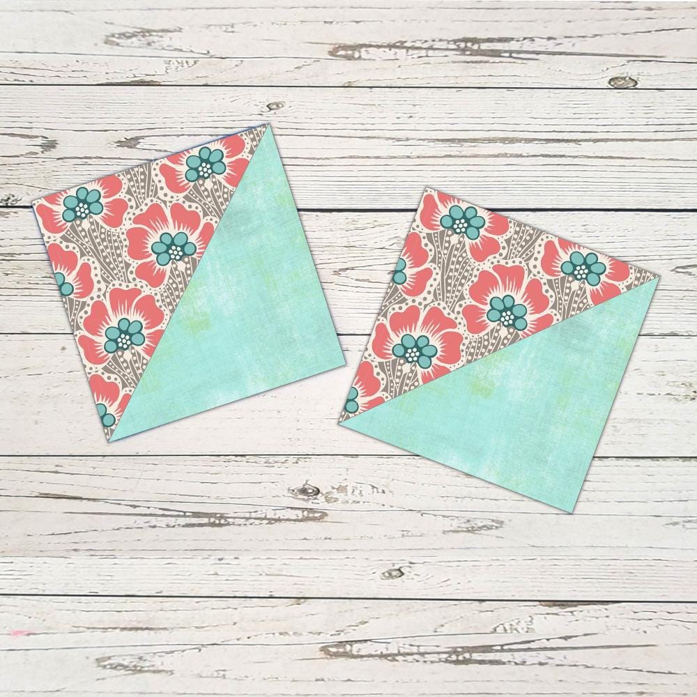 Half Square Triangles (HSTs) 2 at a Time: PDF Templates