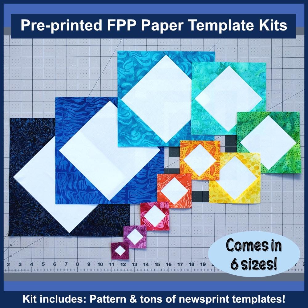 Diamond in a Square Blocks: Pre-Printed FPP Templates