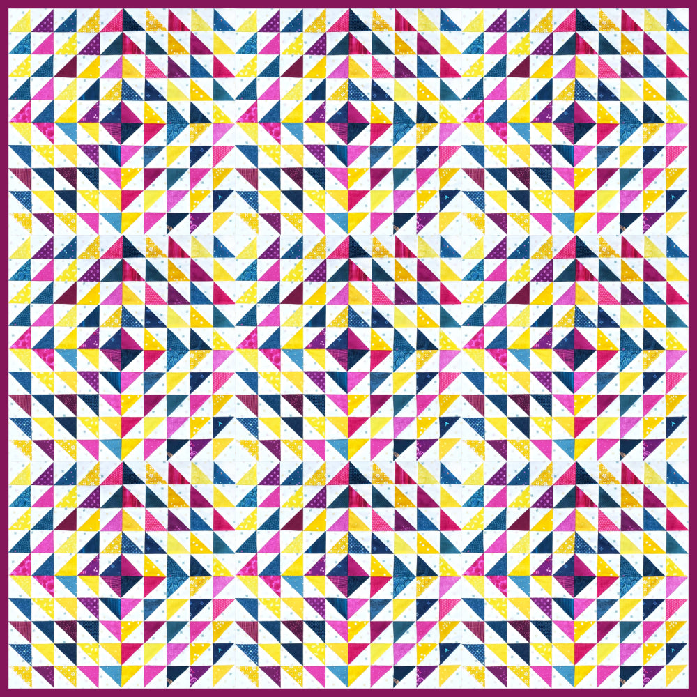 Half Square Triangles Pattern Bundle: PDF FPP Quilt Templates