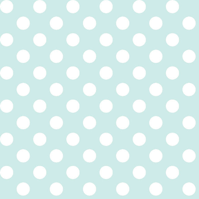 3 yards - Kimberbell Pale Aqua Dots 108" Wide Fabric