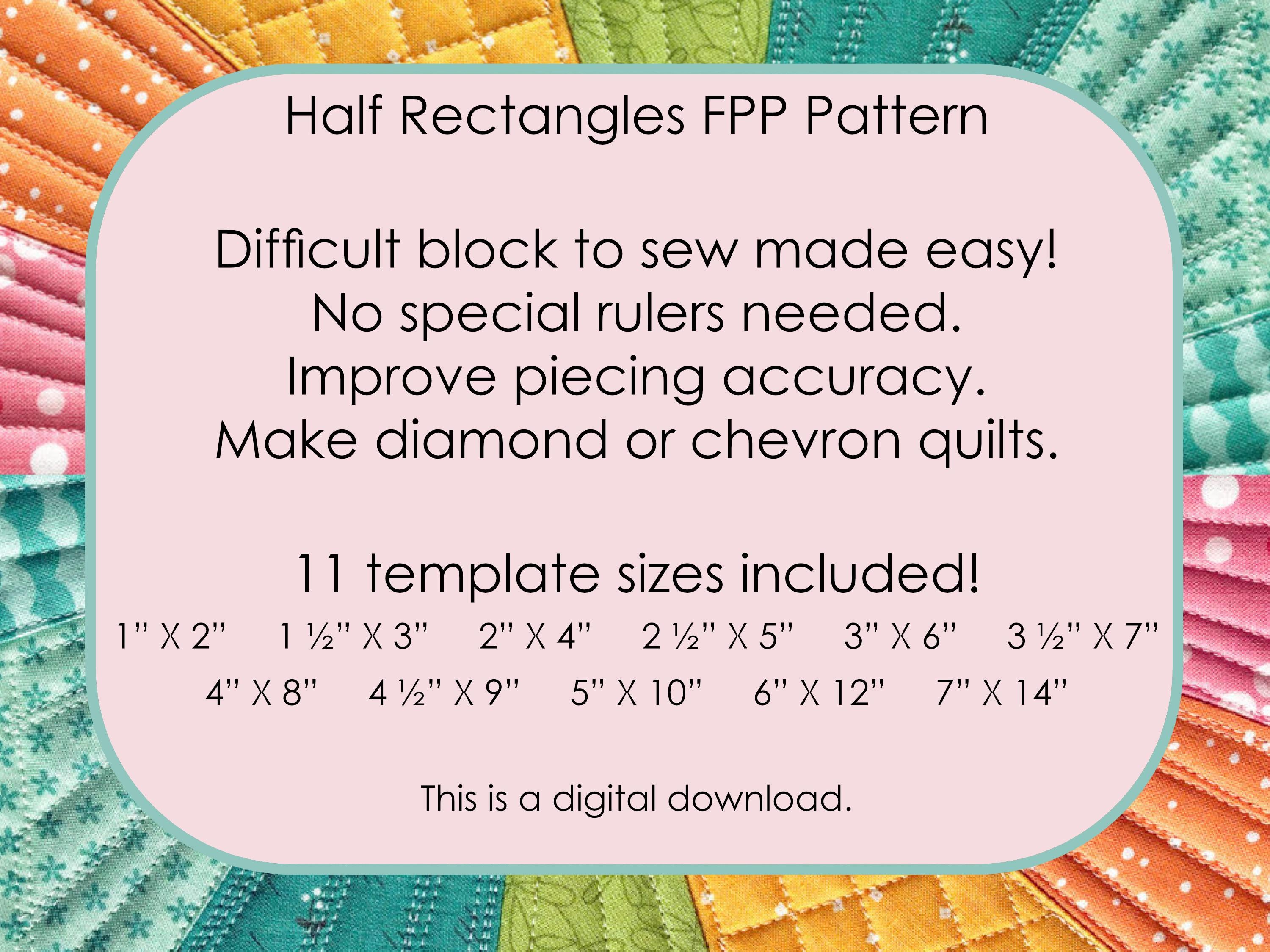 Half Rectangle Triangle (HRT) Blocks: PDF FPP Templates