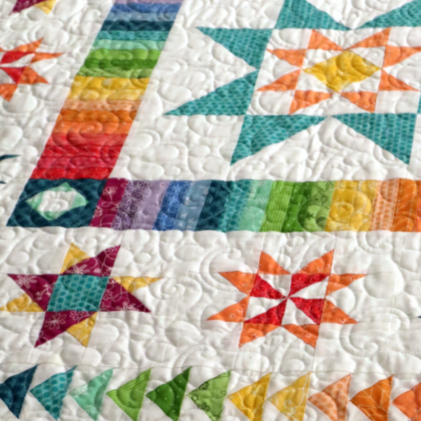 Cosmos Stars Quilt Pattern: PDF FPP Pattern and Templates